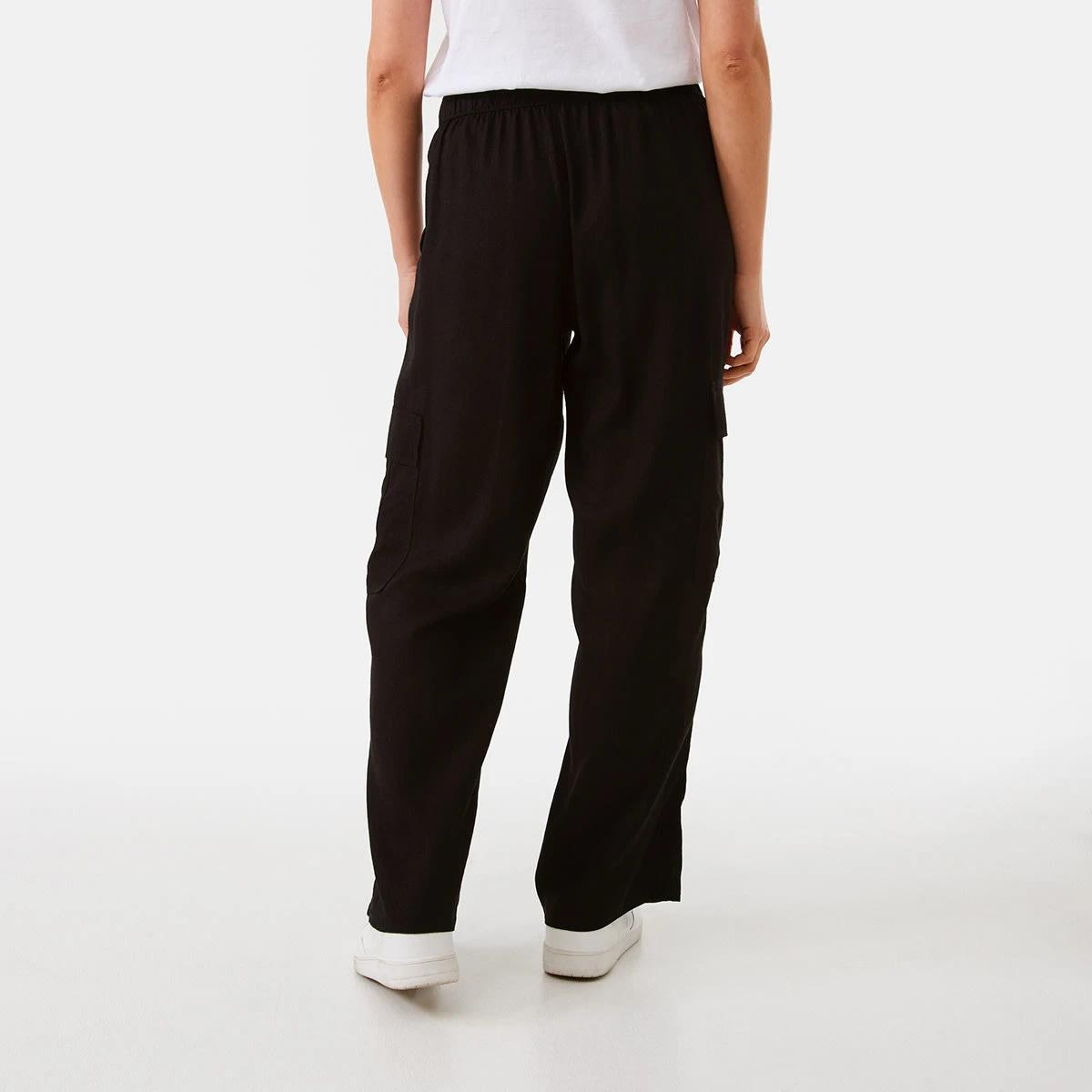 3 Linen Blend Cargo Pants Black, 3 of 6