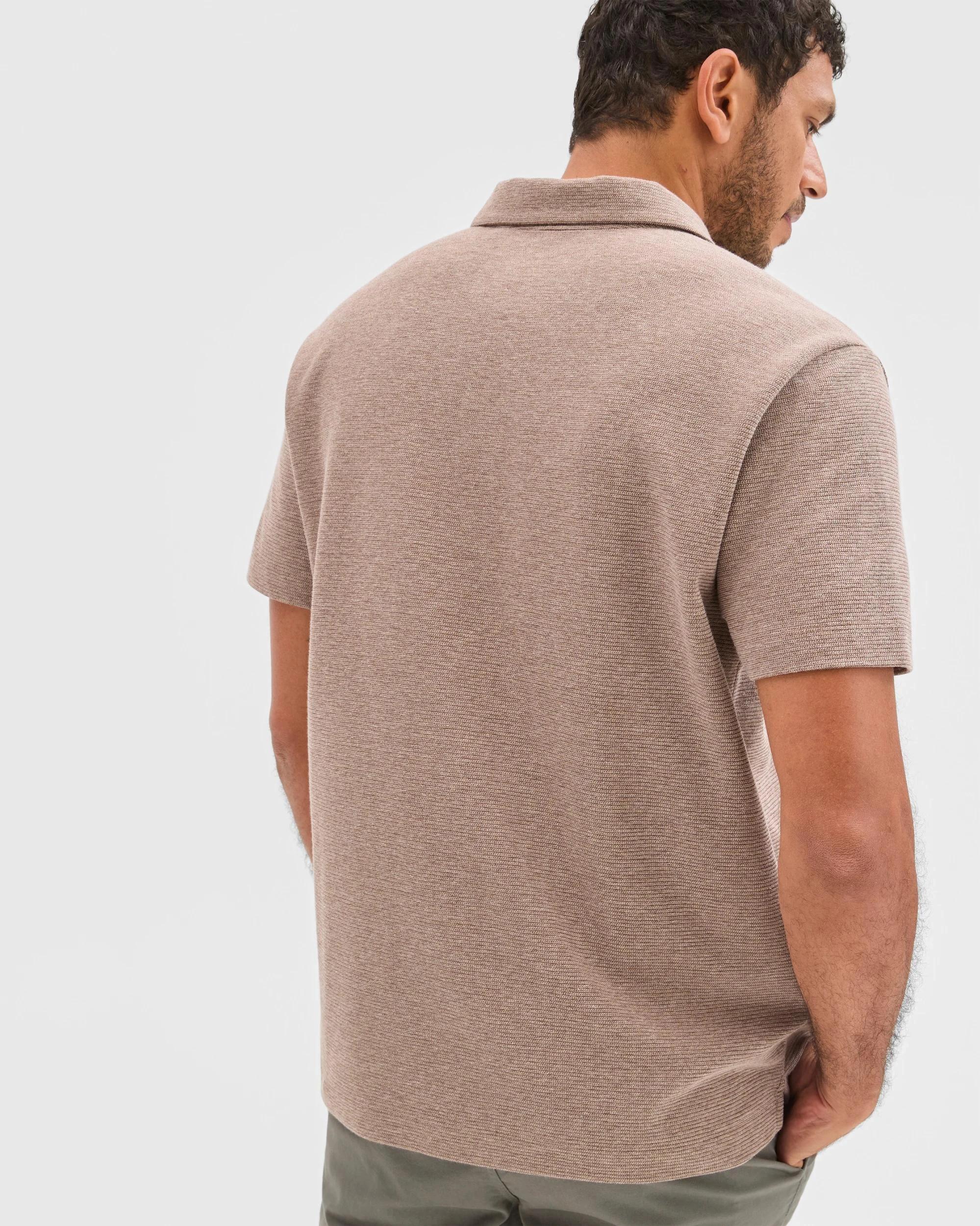 4 Target Australian Cotton Textured Fashion Polo Top SEPIA, 4 of 4