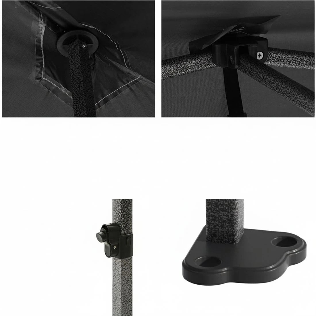 4 Instahut Gazebo Pop Up 3x6m w/Base Podx4 Marquee Folding Outdoor Wedding Camping Tent Shade - Black, 4 of 6