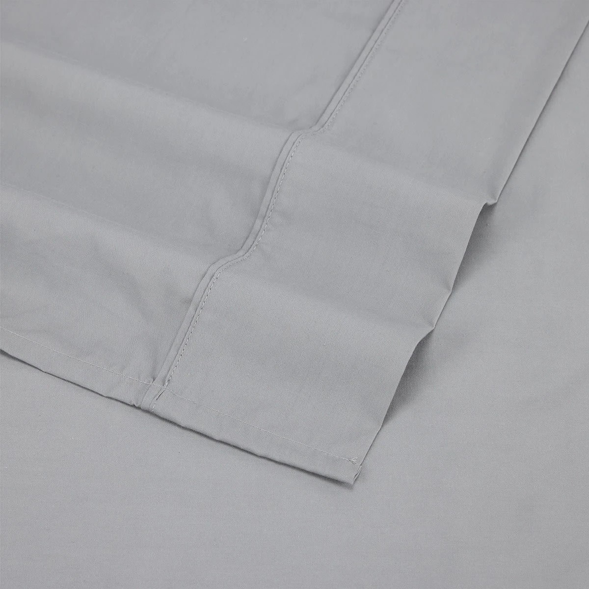 4 250 Thread Count Cotton Rich Sheet Set - Double Bed, Grey, 4 of 7