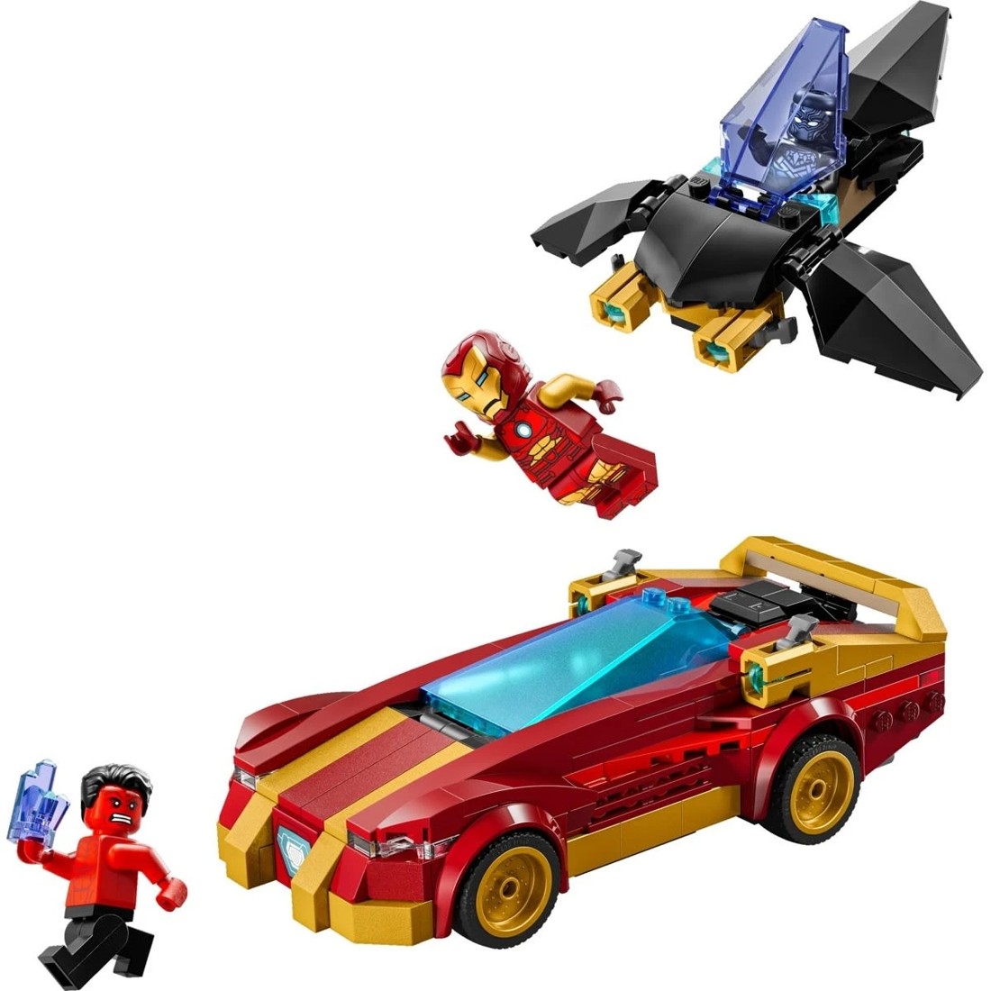 3 LEGO Marvel Iron Man Car & Black Panther vs. Red Hulk 76310, 3 of 10