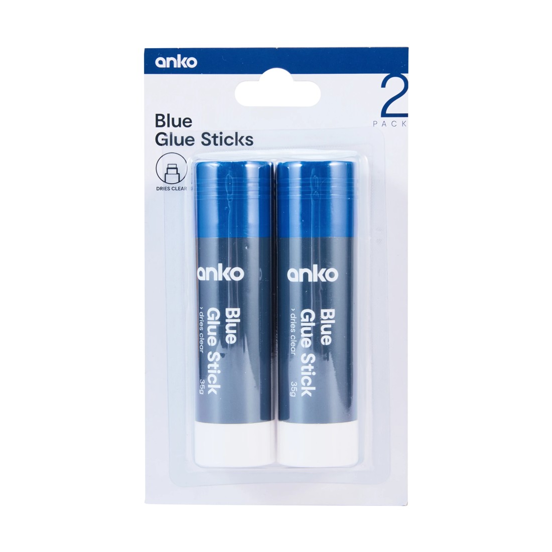 1 2 Pack Blue Glue Sticks, 1 of 4