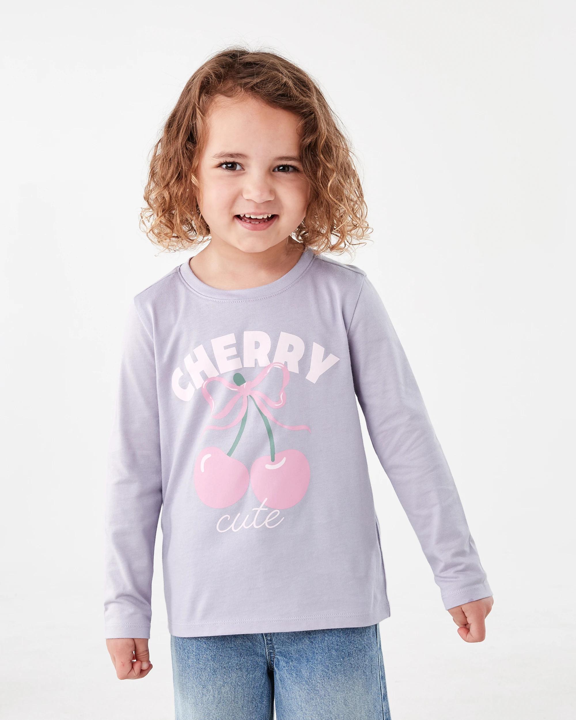 1 Print T-shirt Prpl Chry, 1 of 7