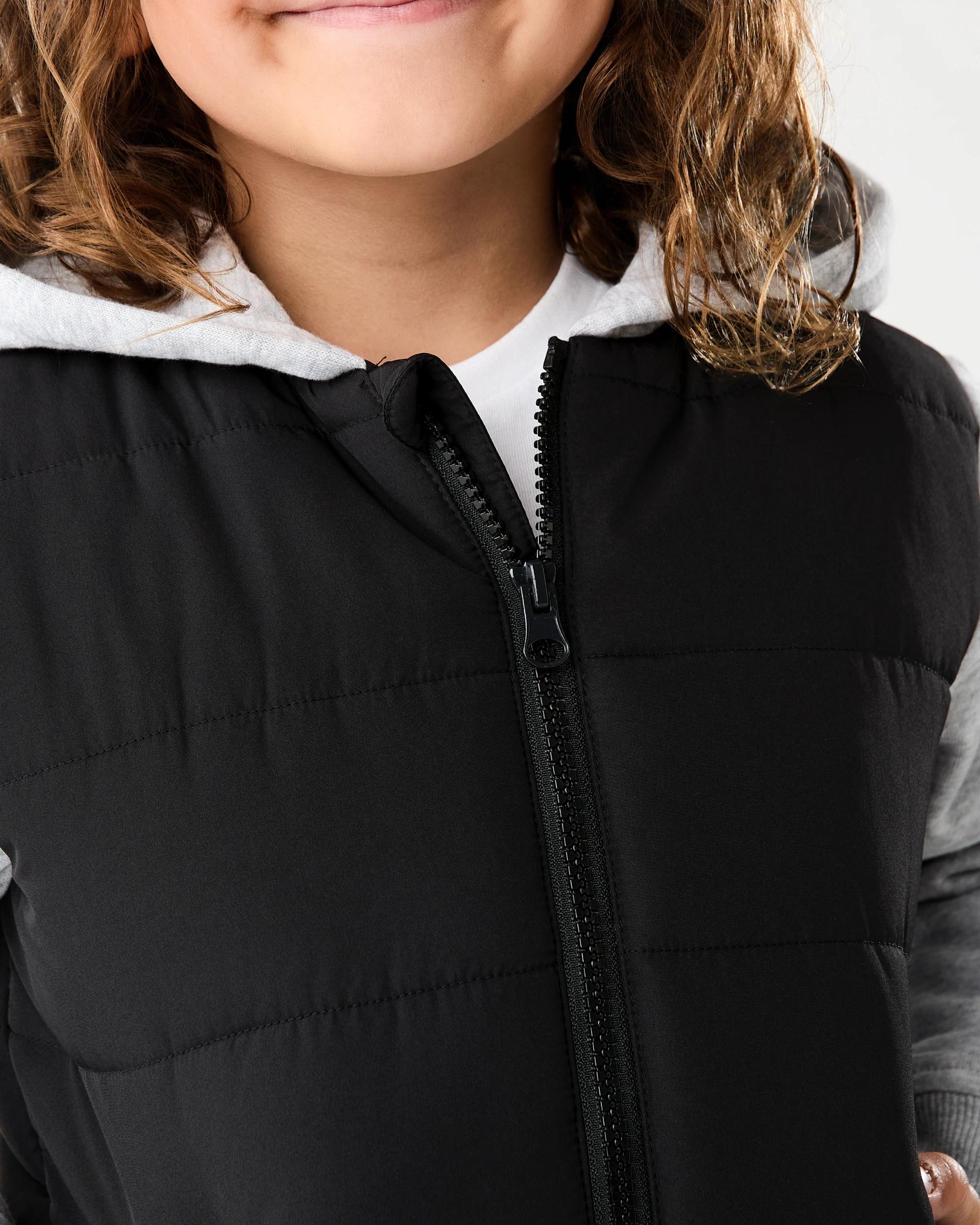 3 Fleece Sleeve Jacket Black, 3 of 6