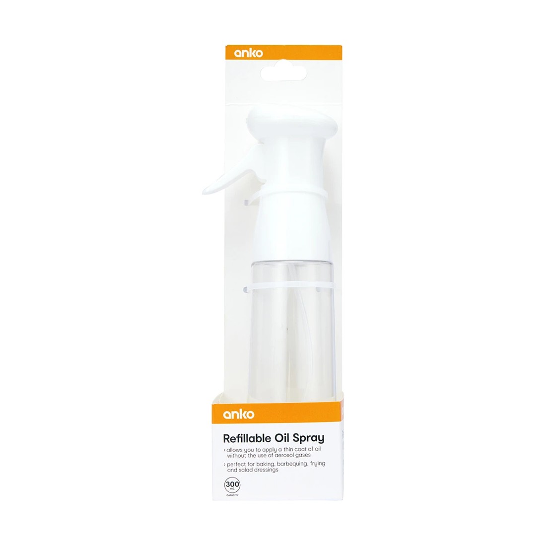 1 300ml Refillable Oil Spray - White, 1 of 5