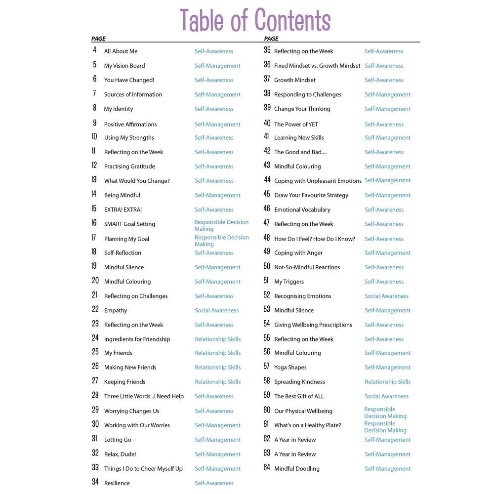 2 My Wellbeing Journal Year 3 & 4, 2 of 4