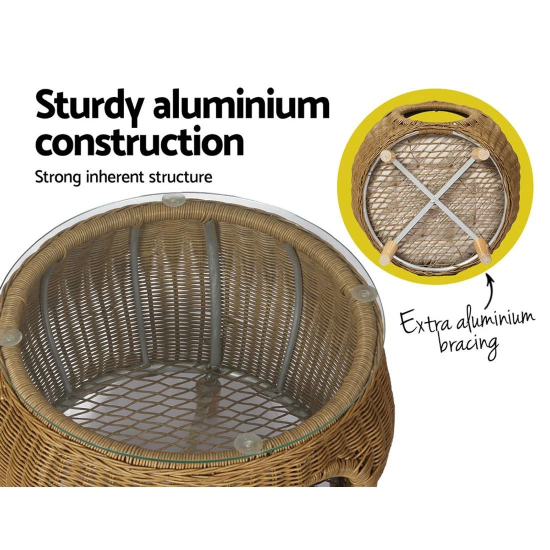 7 Gardeon Coffee Side Table - Yellow, 7 of 7