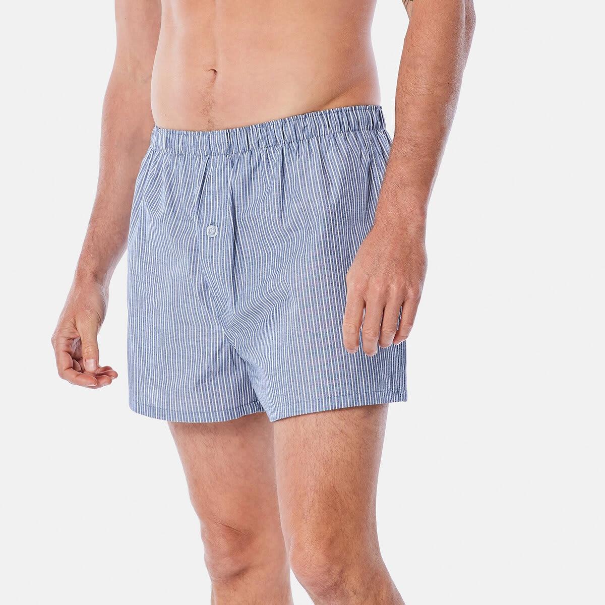 5 3 Pack Alpha Classic Woven Boxers Bluestripe, 5 of 8