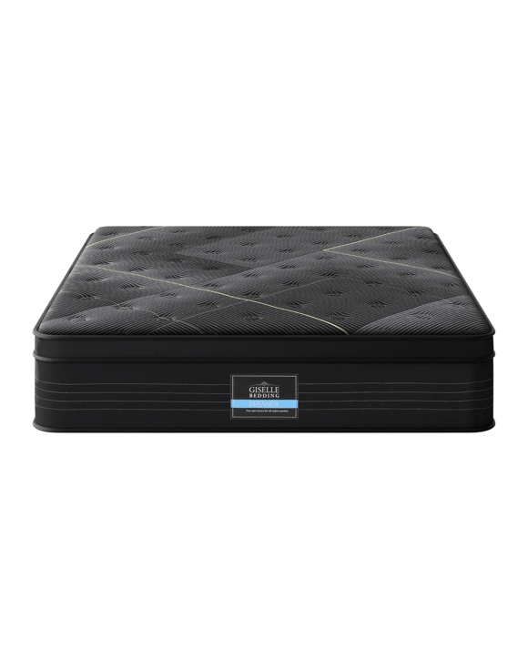 Giselle Bedding 35cm Giselle Mattress Double Bed Bamboo Pocket Firm - Double Bed - Black