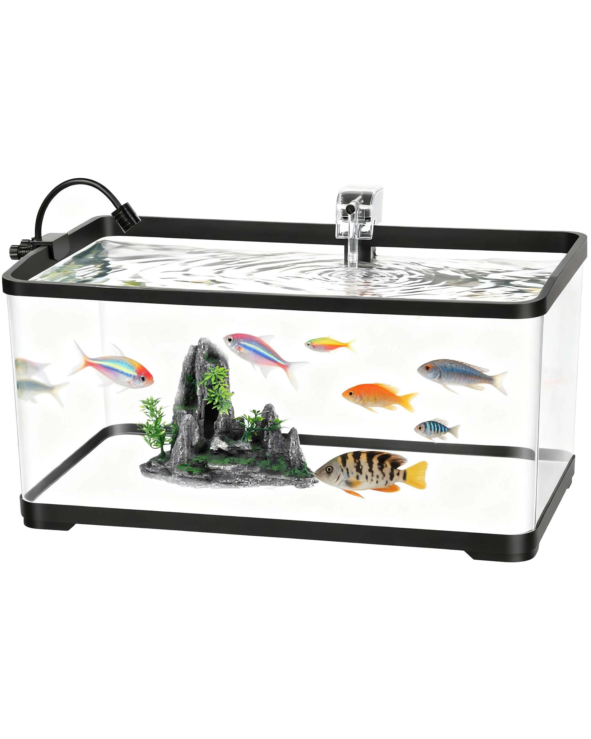1 Advwin 50L Fish Tank Aquarium Kit with Light, 1 of 8