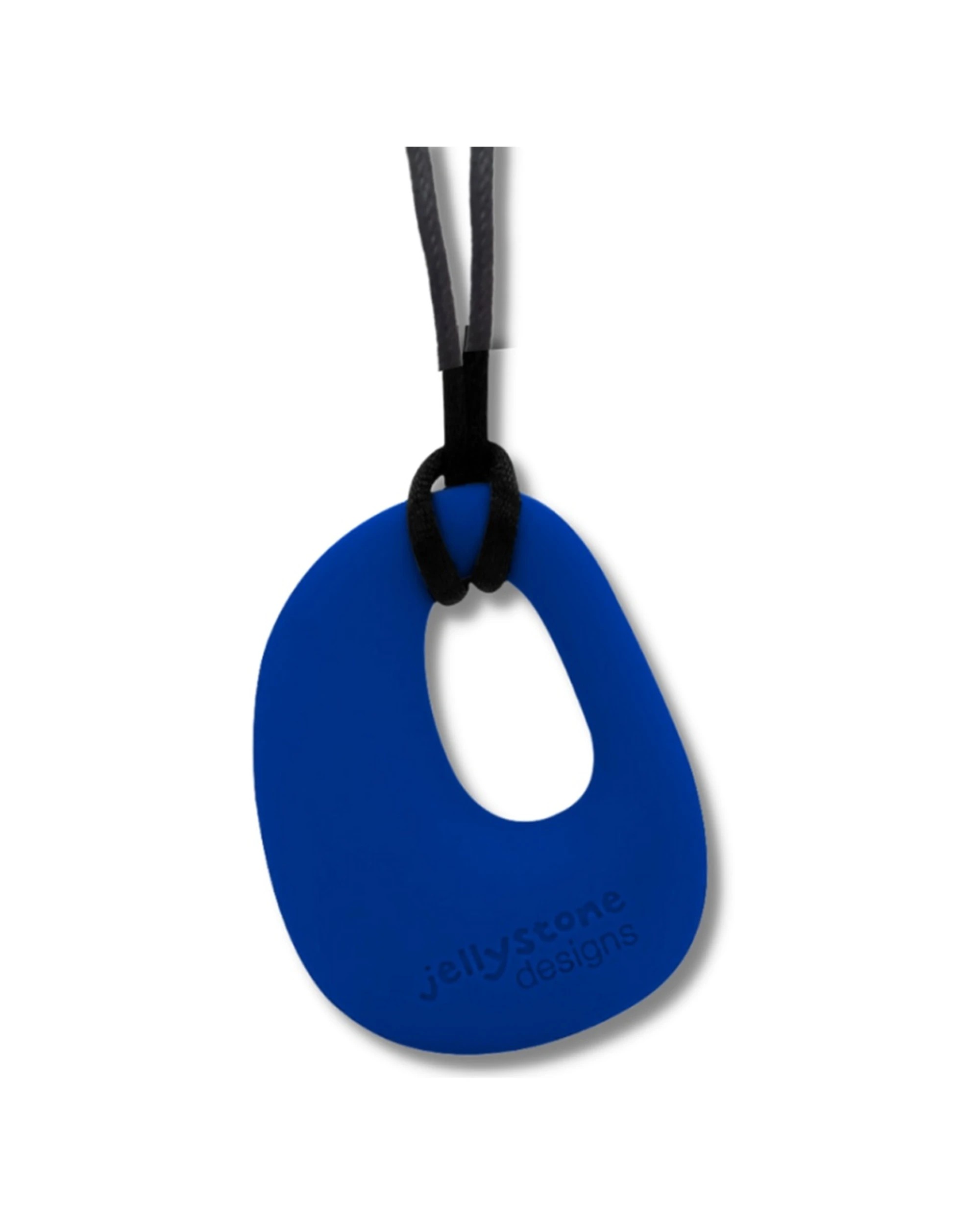 1 Jellystone Designs Teen/Adult Organic Sensory Pendant Firm Chew Necklace - Blue, 1 of 1
