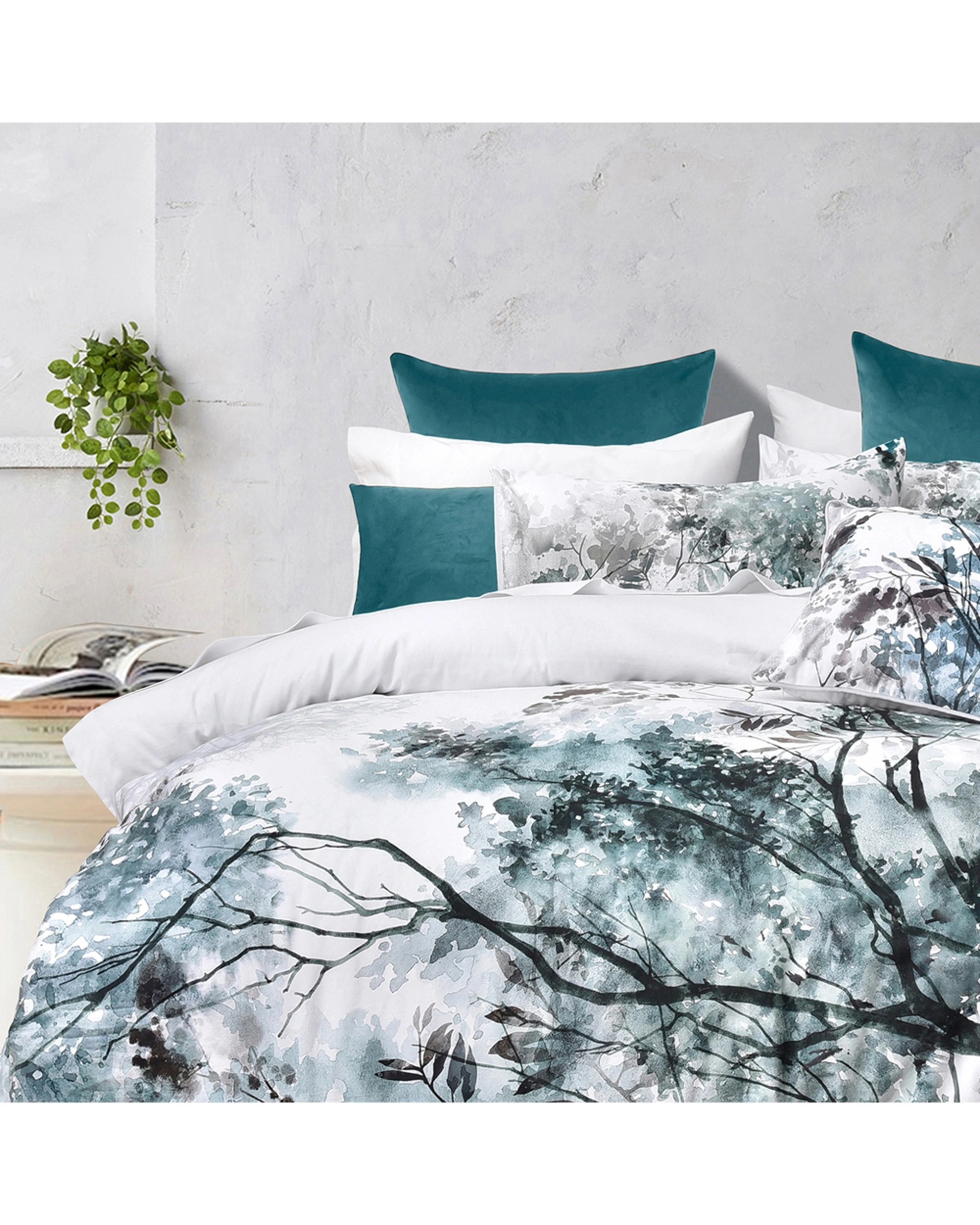 2 Bianca Sherbrooke Queen Cotton Sateen Quilt Cover & Pillowcase Set - White, 2 of 3