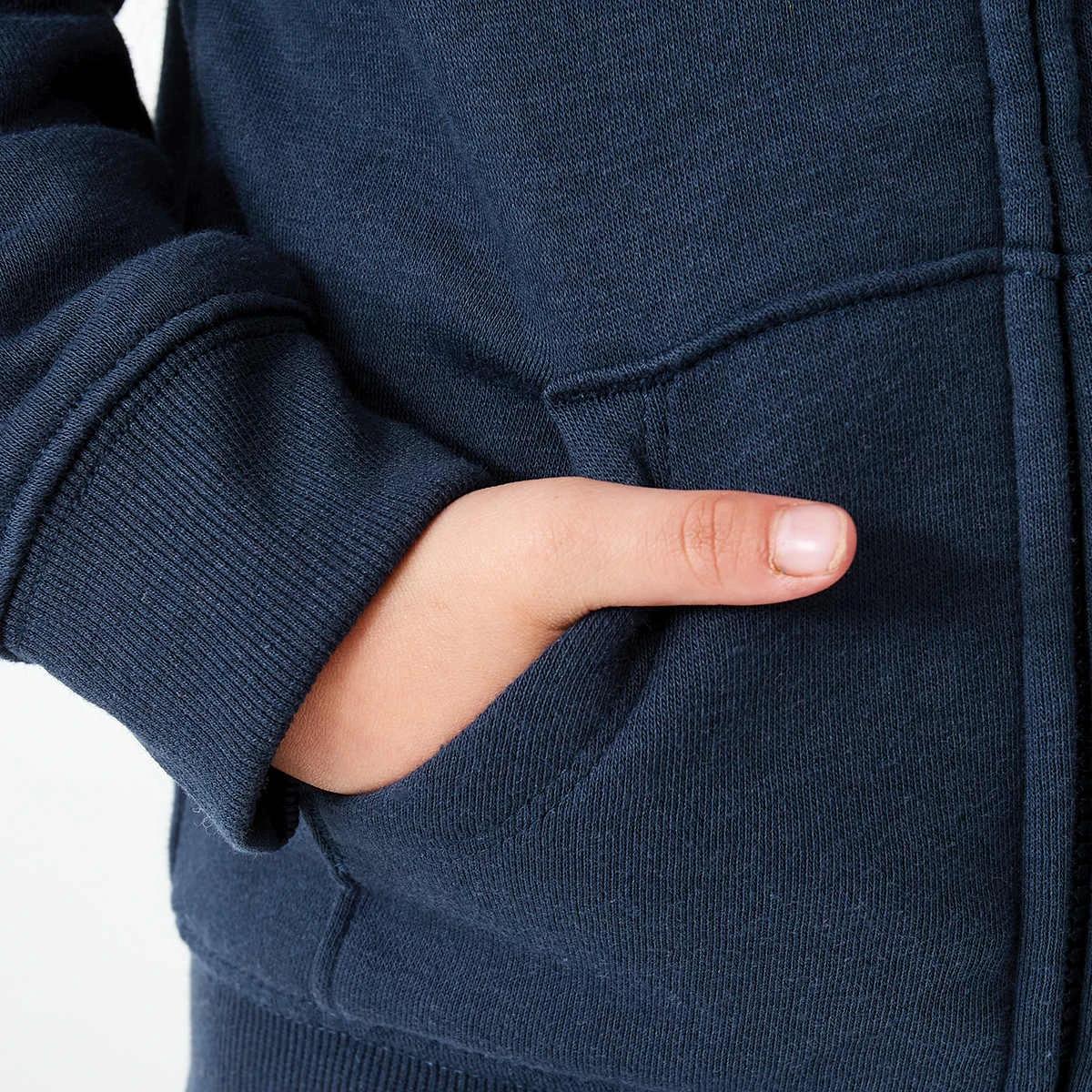 6 Plain Zip Through Hoodie Harb Navy, 6 of 10