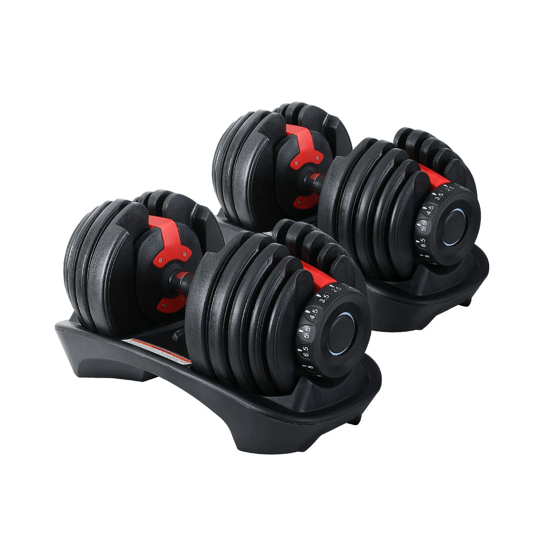 1 Everfit 24kg Dumbbells Adjustable Dumbbell Weight Plates Home Gym 2pcs - Multi, 1 of 2