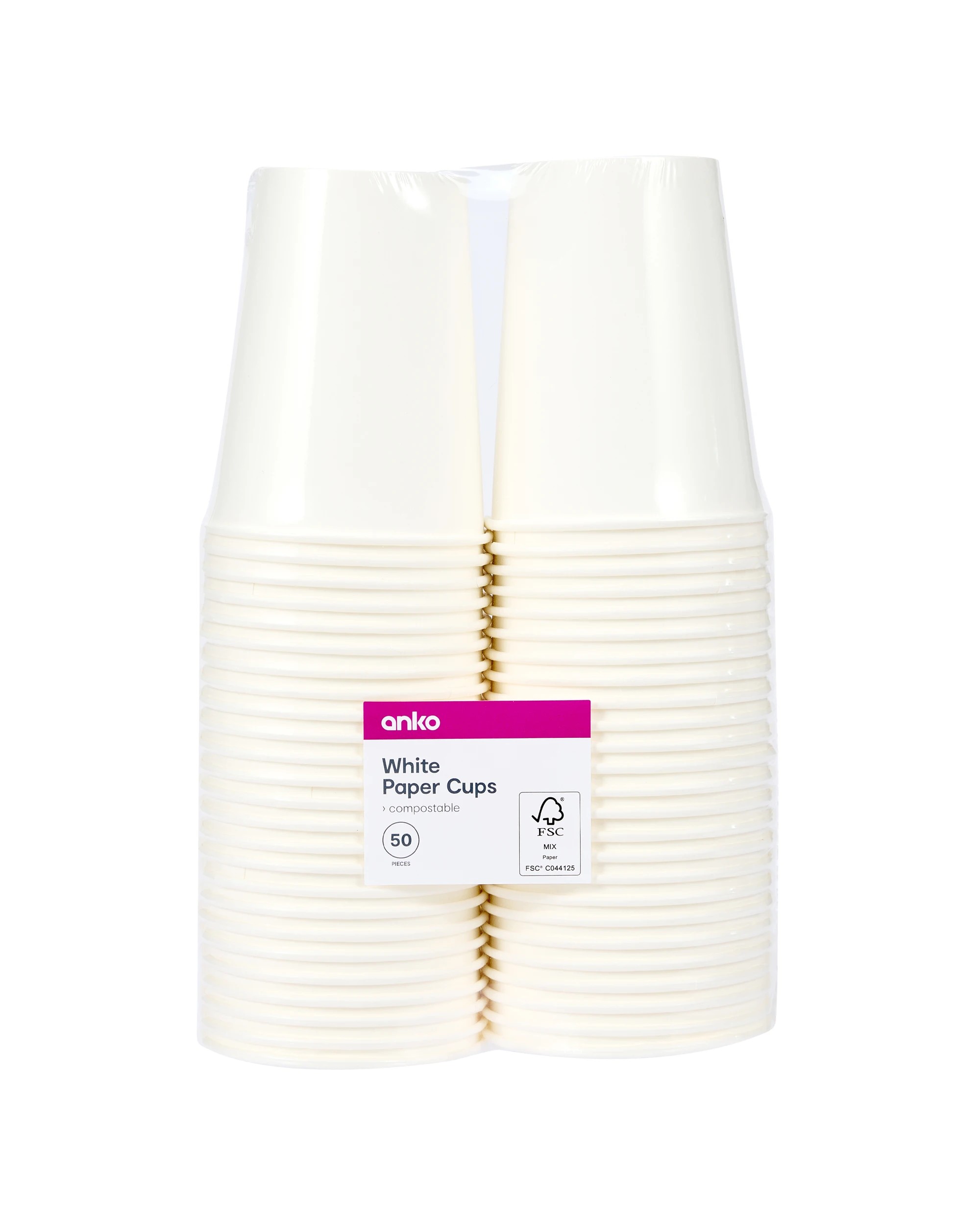 3 50 Pack White Paper Cups, 3 of 3