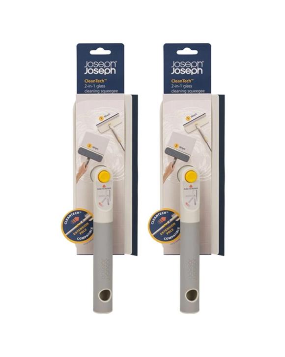 Joseph Joseph 2PK CleanTech 2-in-1 Glass Cleaning Squeegee