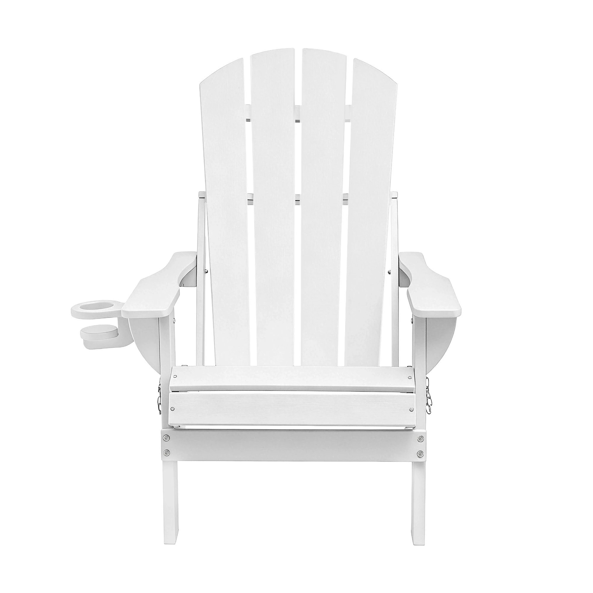 3 Gardeon Outdoor Chairs Folding Adirondack Beach Chair HDPE Sun Lounge Patio Furniture Garden - White, 3 of 9