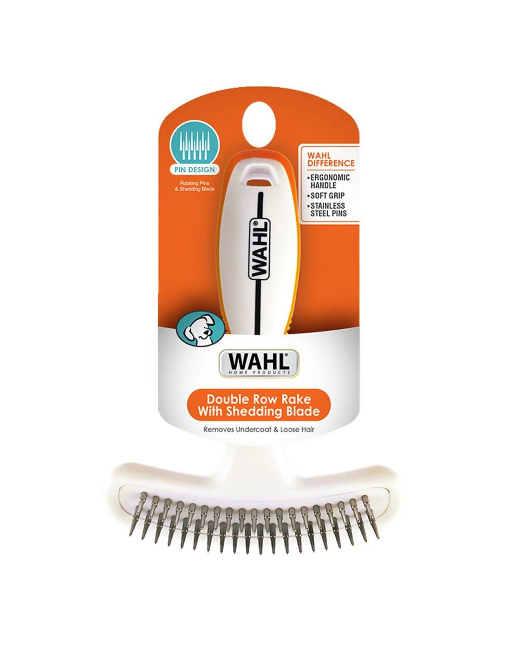 2 Wahl Orange-White 2 In 1 Rake And Shedding Blade, 2 of 2