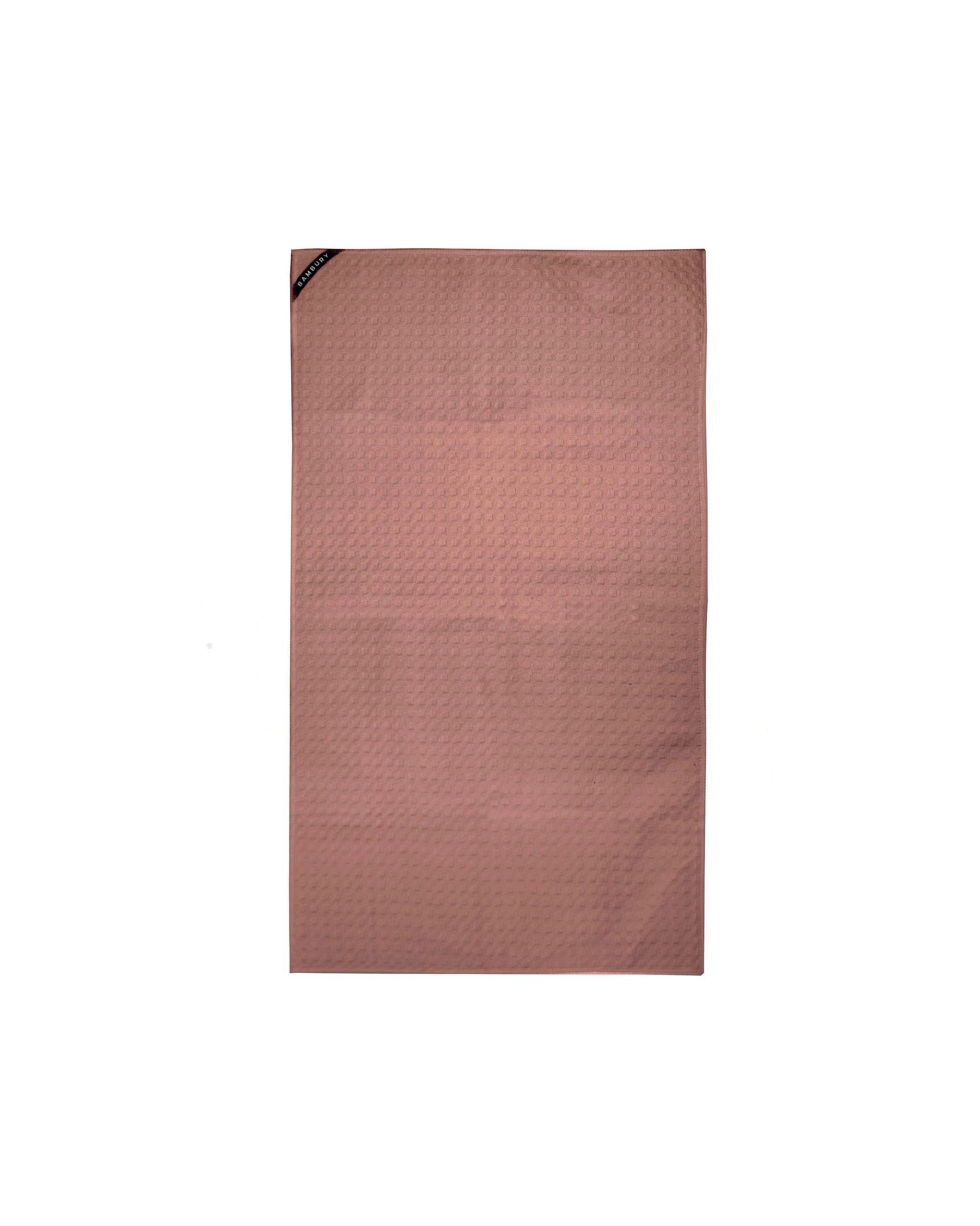 1 Bambury Matrix Microfibre Gym Towel Standard  Quick Drying Absorbent Travel Friendly Woodrose - Brown, 1 of 2