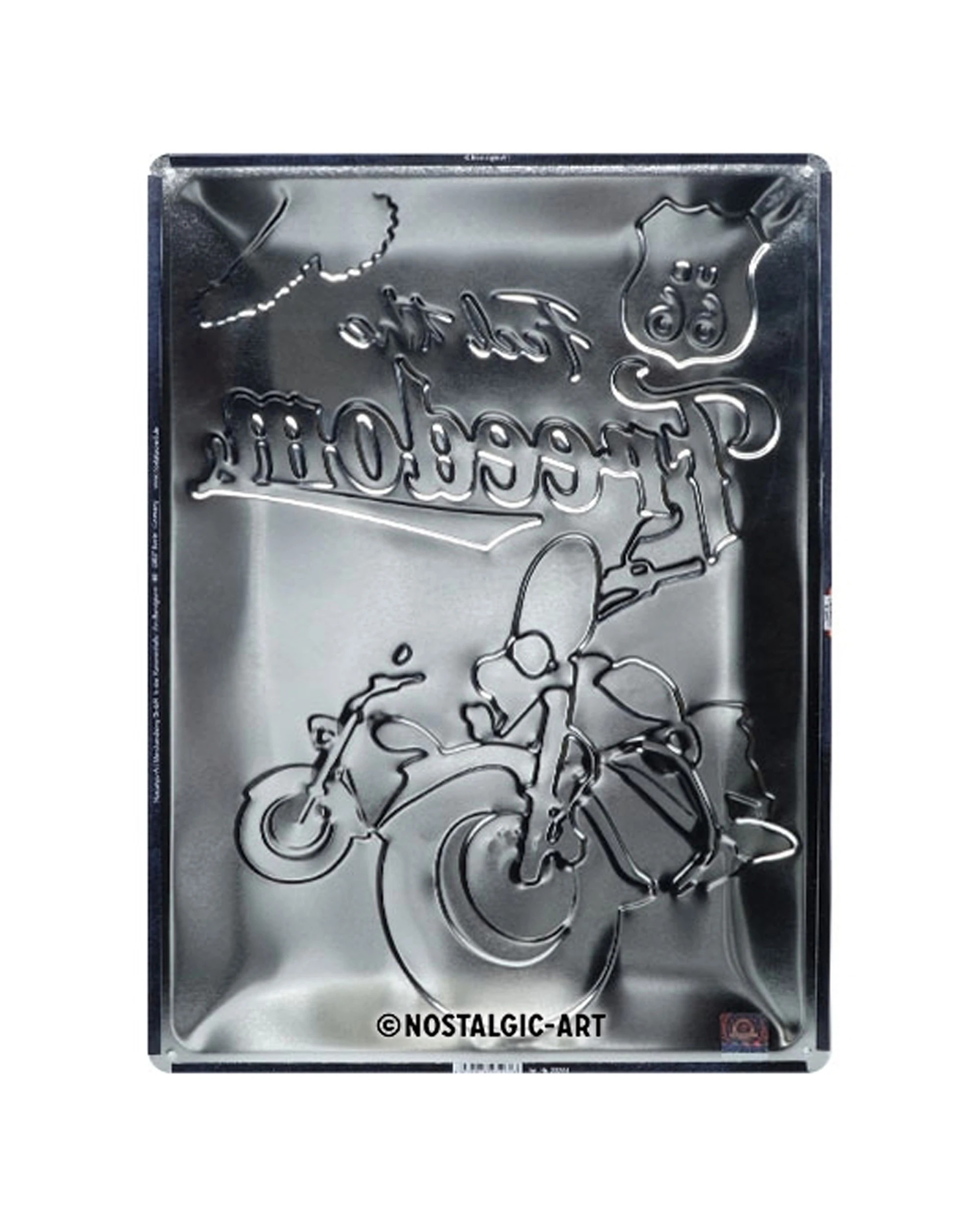 2 Nostalgic-Art Large 30x40cm Metal Wall Art Sign Plaque - Route 66 Freedom - Multi, 2 of 3