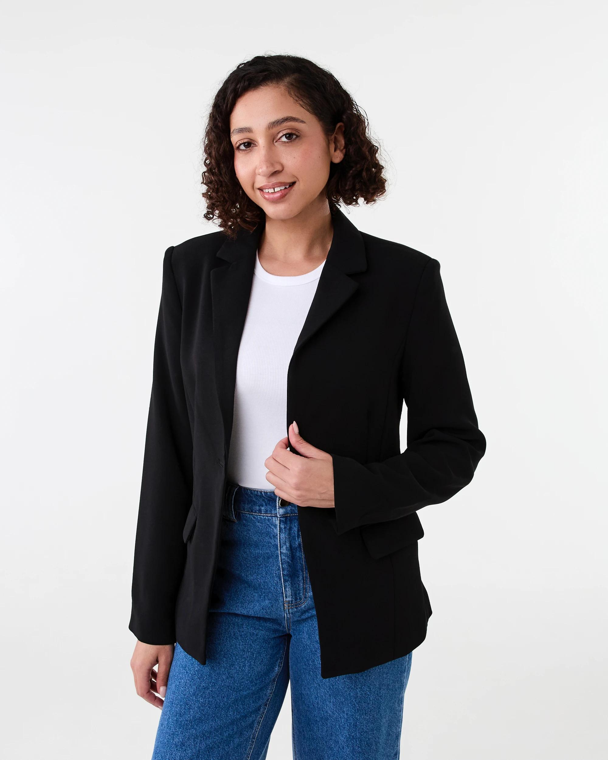 1 Fitted Blazer Black, 1 of 7