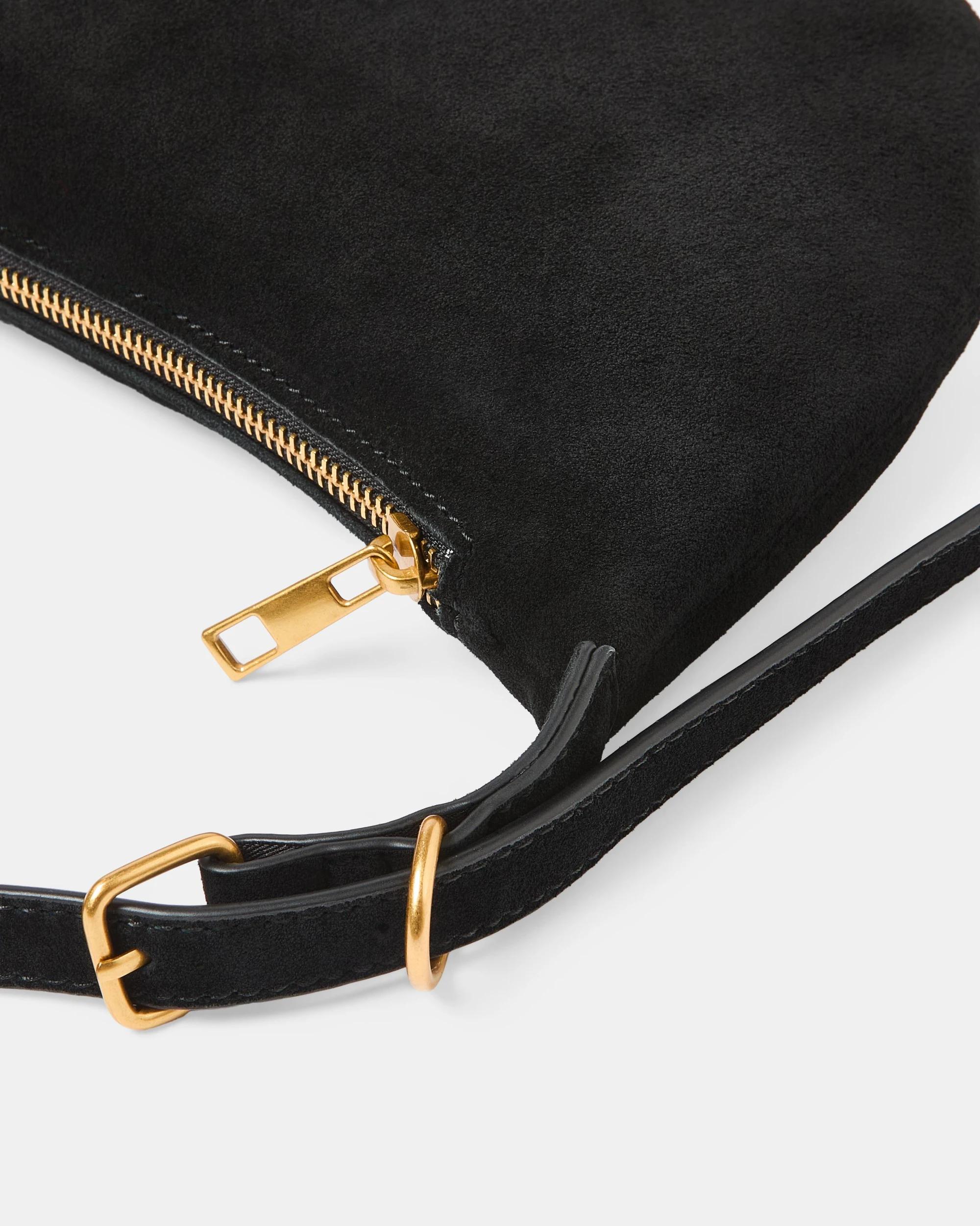 2 Leather Shoulder Bag Black, 2 of 5