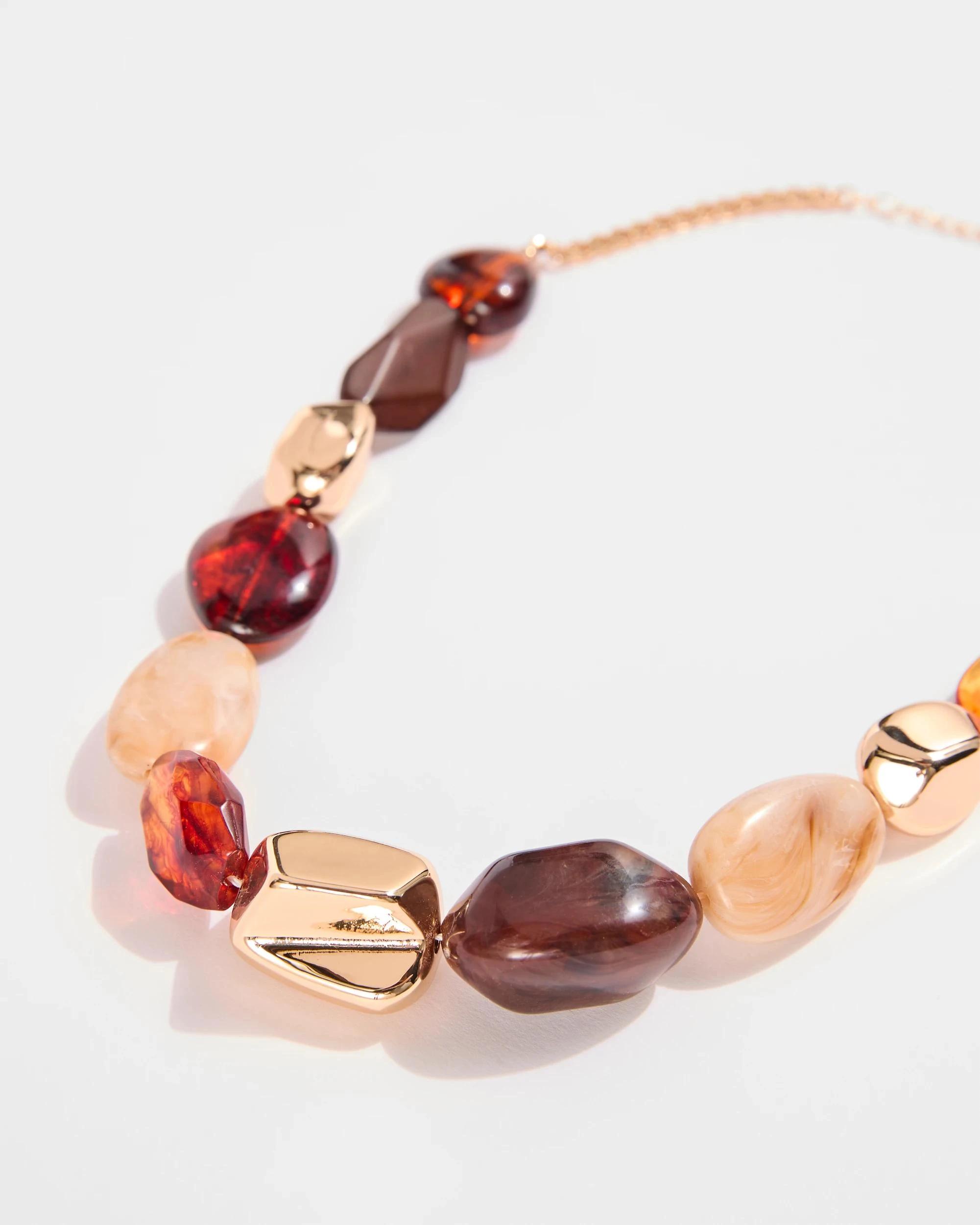 2 Target Chunky Beaded Necklace TORTOISESHELL, 2 of 2