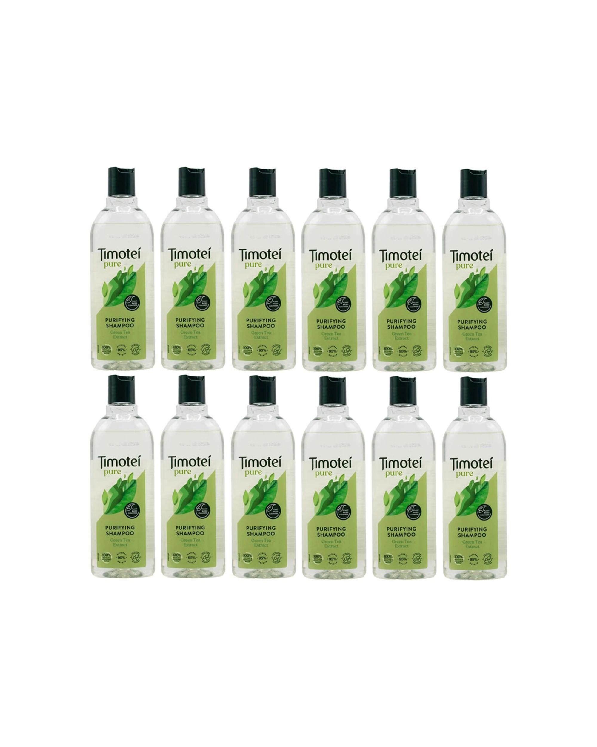1 Timotei 12pk Pure Purifying Shampoo Green Tea Extract Hair Nourishing 300ml - Multi, 1 of 3