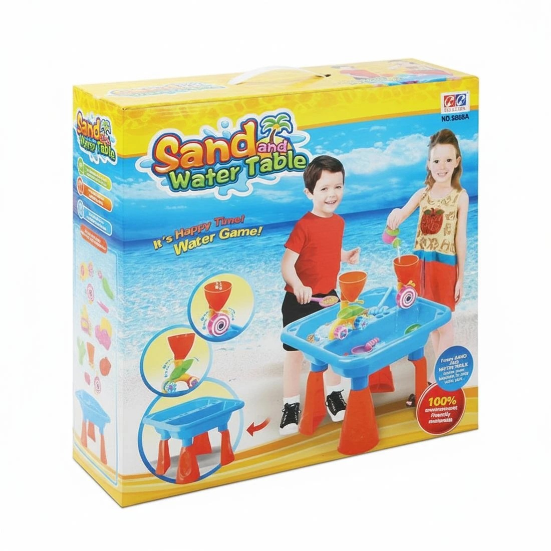 7 Keezi Kids Sandpit Pretend Play Sets Beach Toys Outdoor Sand Water Table Set - Multi, 7 of 9