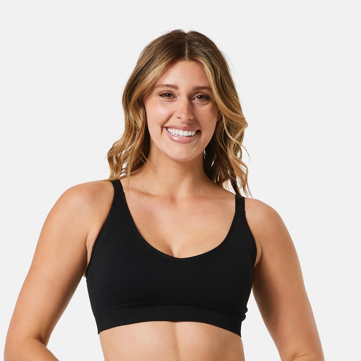 1 Medium Impact Sports Seamfree Crop Top BLACK, 1 of 8
