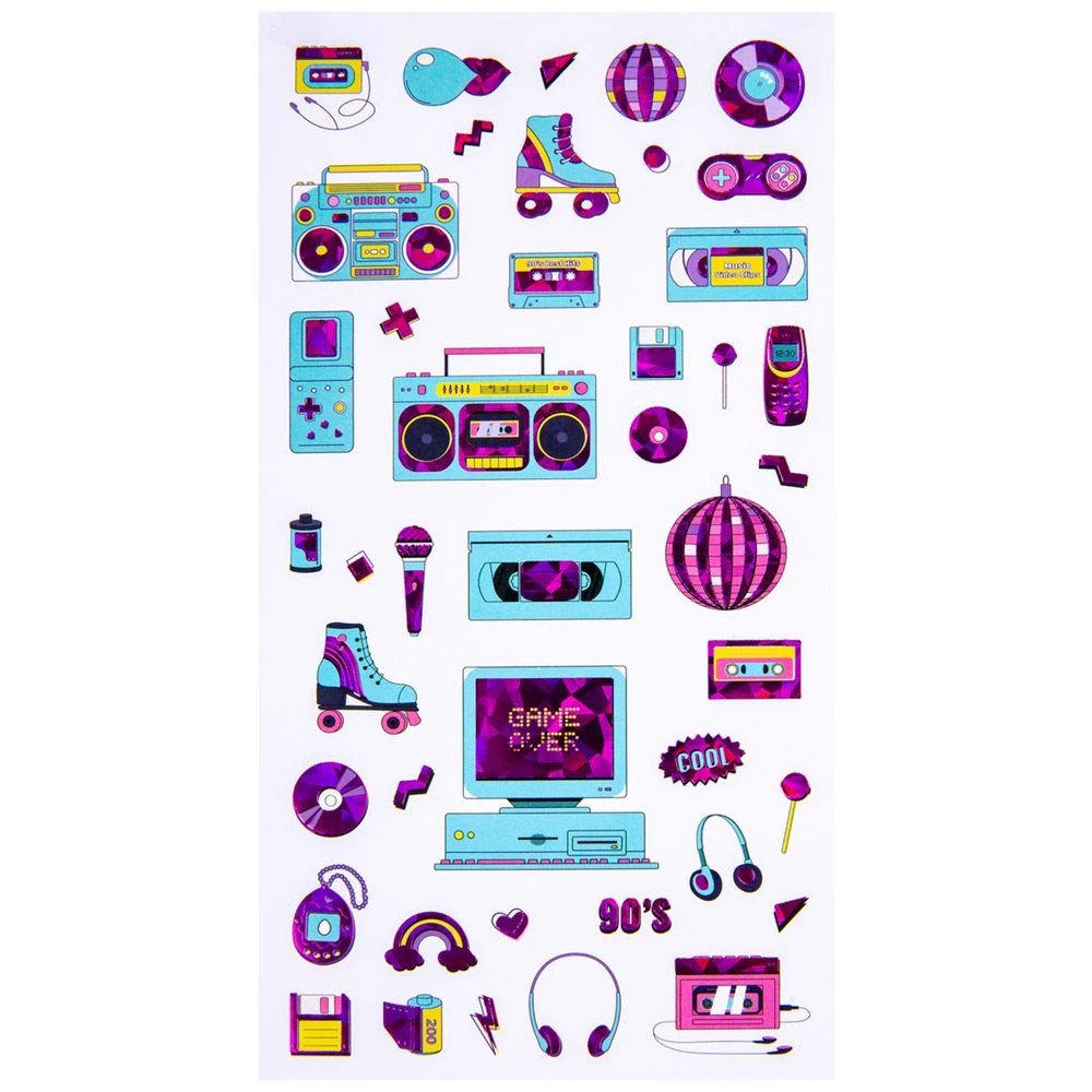 2 Learning Can Be Fun Retro Rockstars Holographic Stickers, 2 of 3
