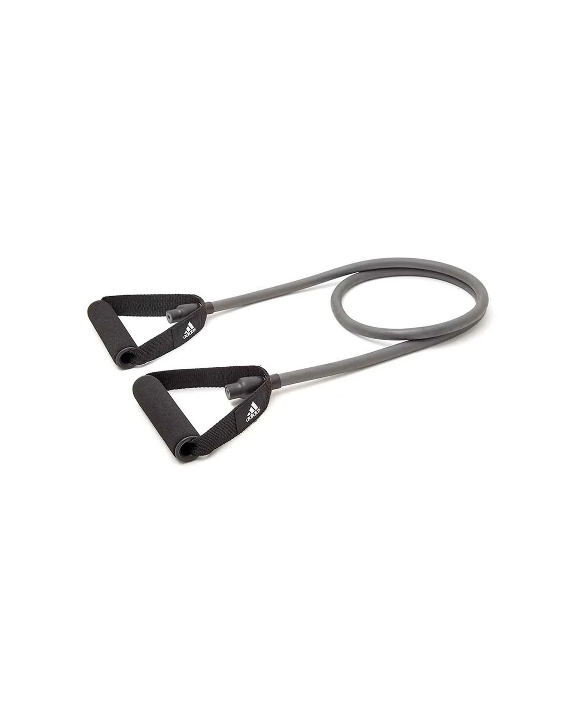 1 Adidas Resistance Tube - Level 3 Comfort Grip Handles Strength And Tone - Grey, 1 of 8