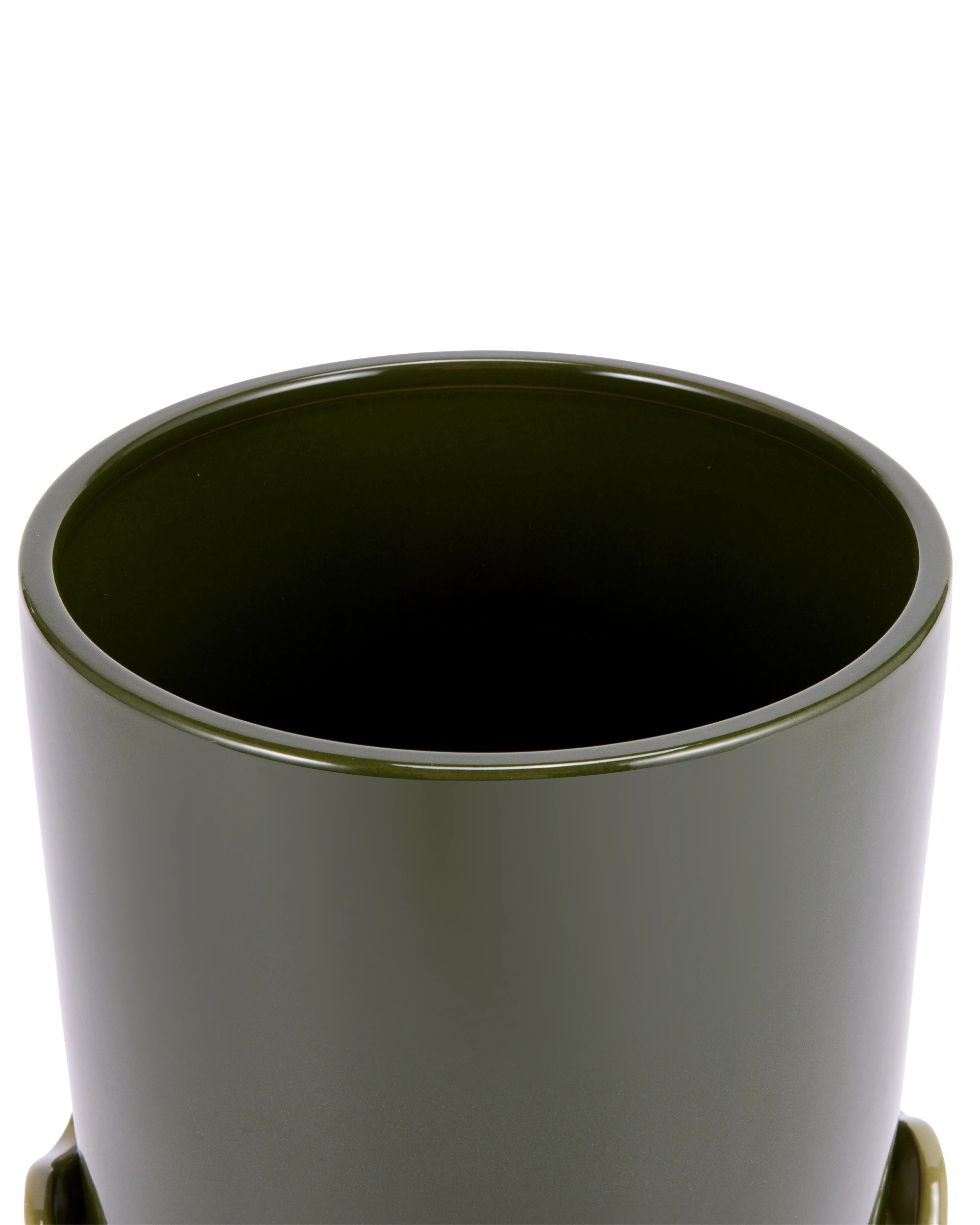 5 Green Glazed Pot with Saucer, 5 of 8