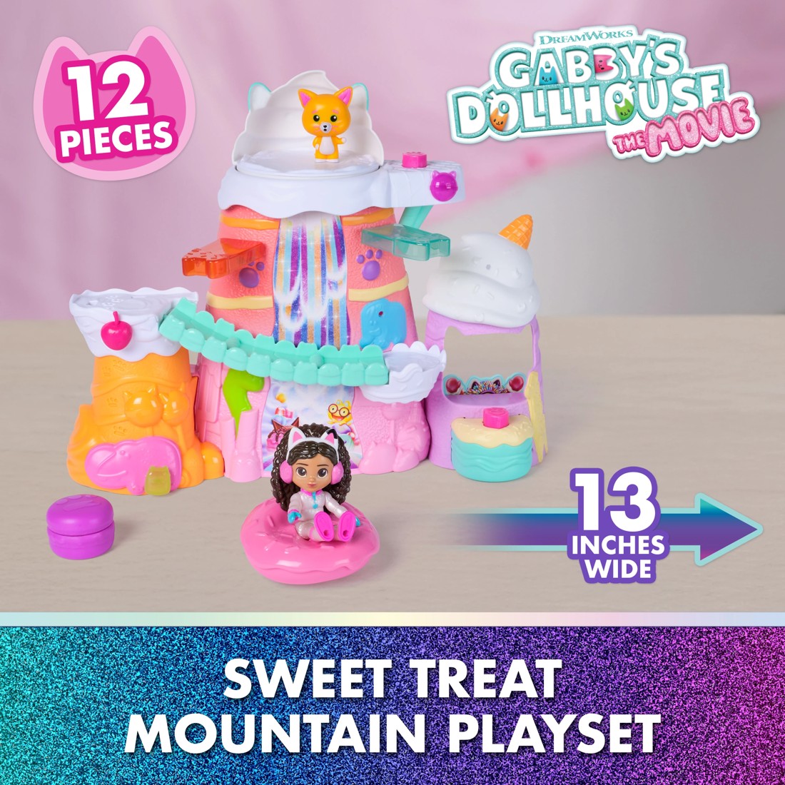 5 12 Piece Gabby's Dollhouse: The Movie Gabby's Sweet Treat Mountain Playset, 5 of 10