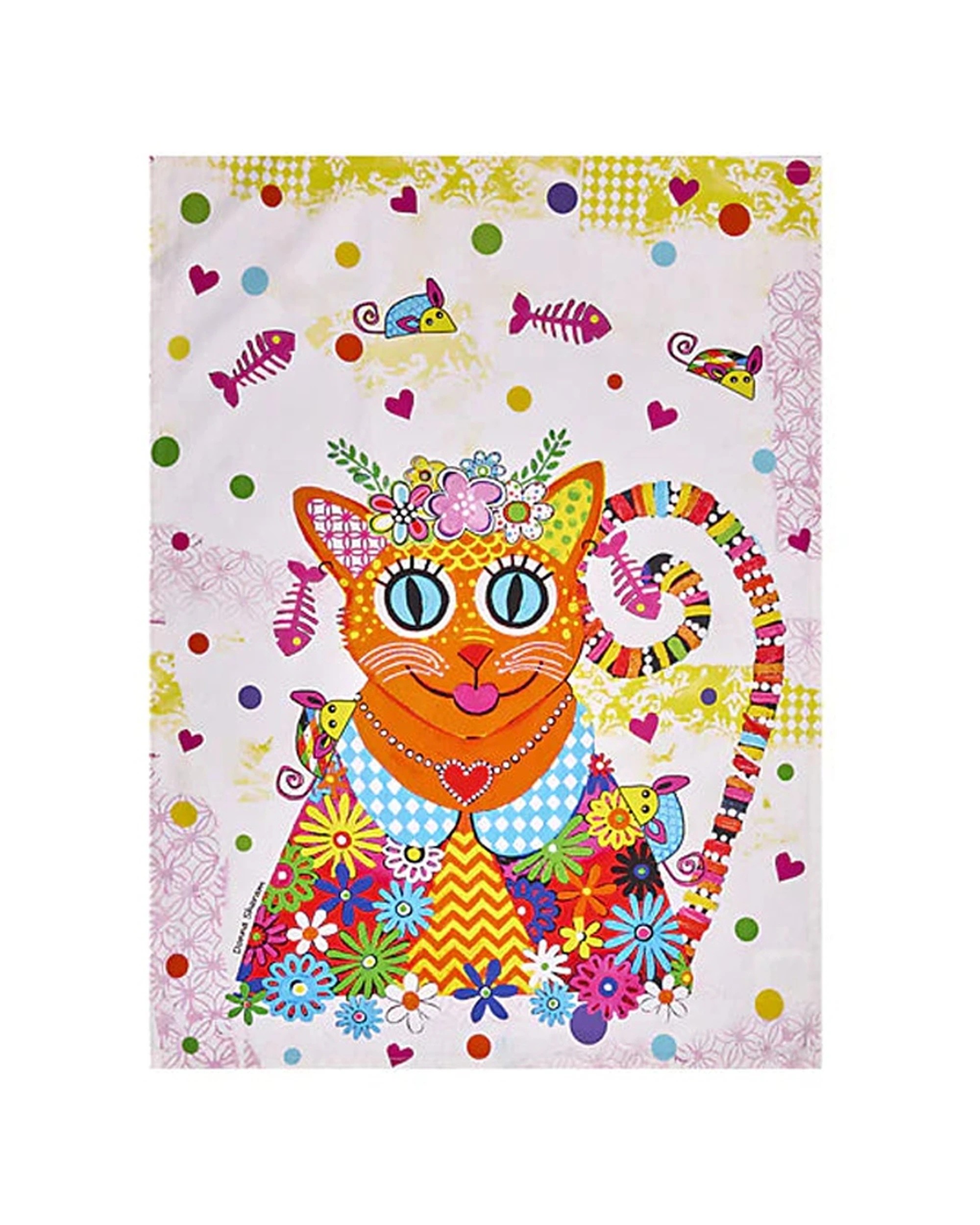 1 Maxwell Williams Donna Sharam Kaleidoscope Tea Towel 50x70cm Absorbent Cotton - Multi, 1 of 2