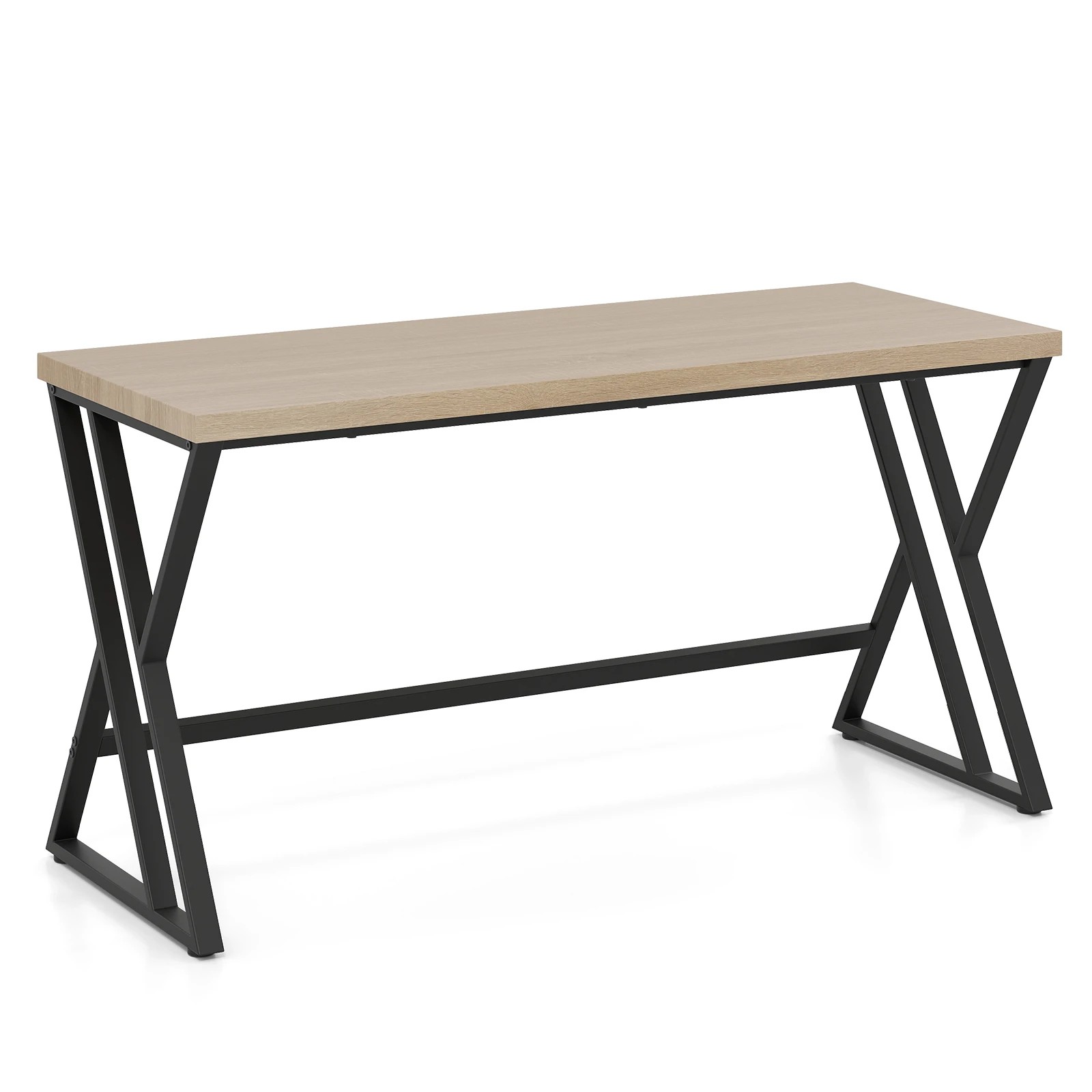 1 Costway 1.5M Computer Desk Executive PC Workstation w/Heavy-duty Metal Frame, 1 of 3