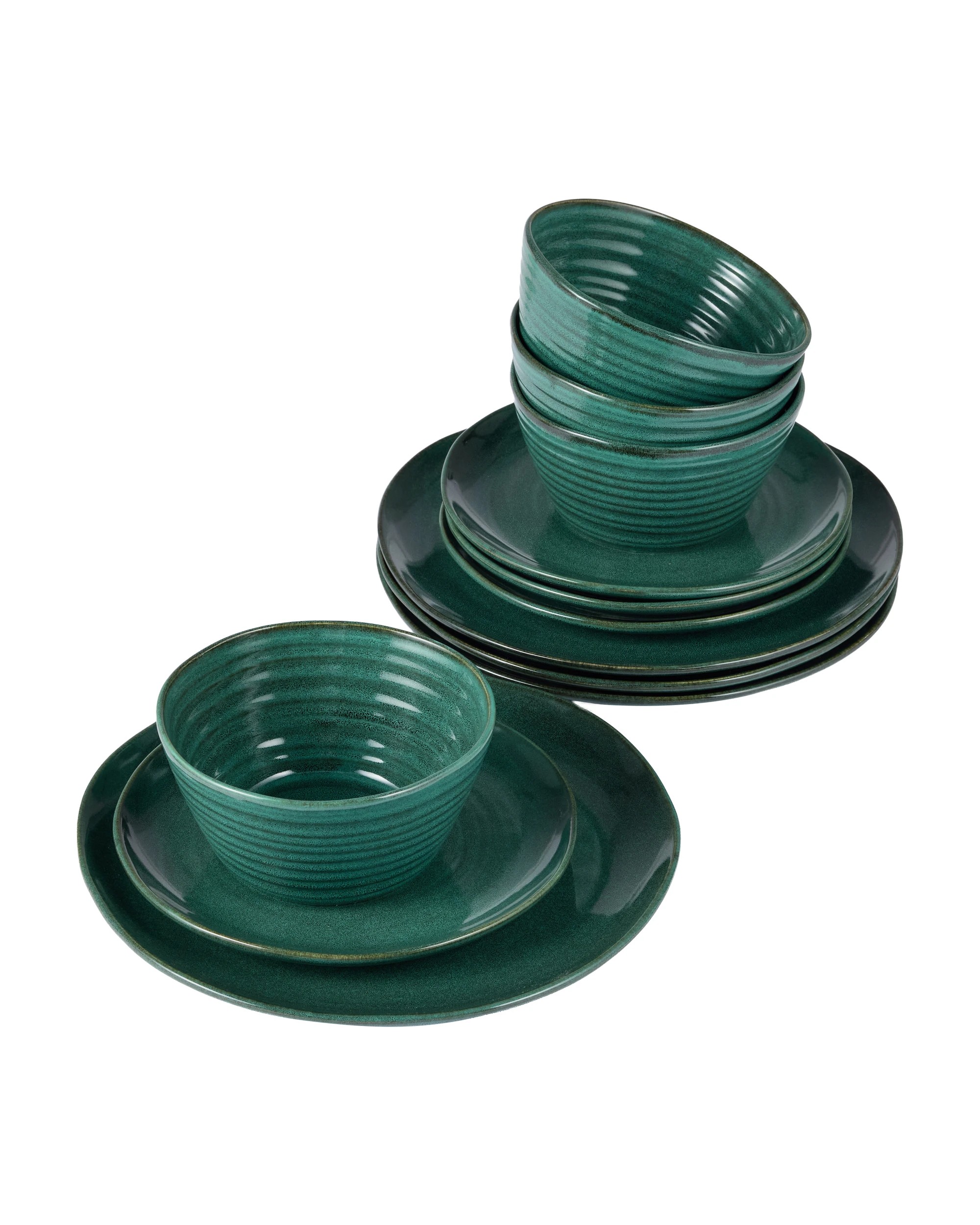 2 Green Swirl 12 Piece Dinner Set, 2 of 7