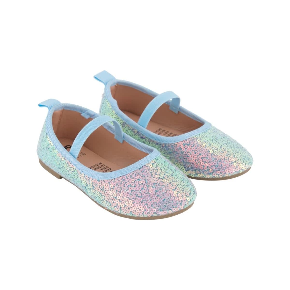 4 Junior Sequin Flats AQUA SEQUIN, 4 of 5
