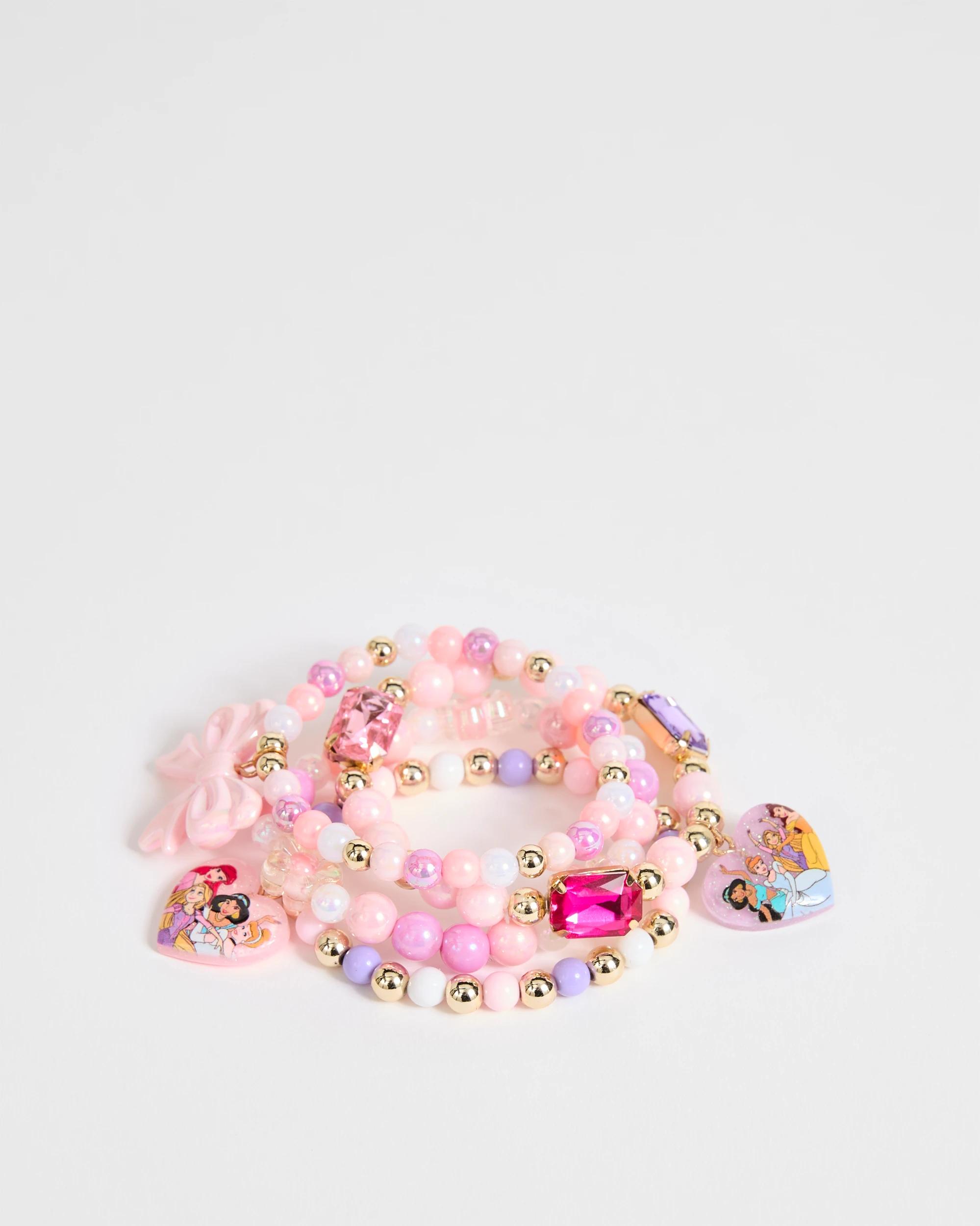 2 Disney Princess 4 Pack Stretch Bracelets PINK, 2 of 3