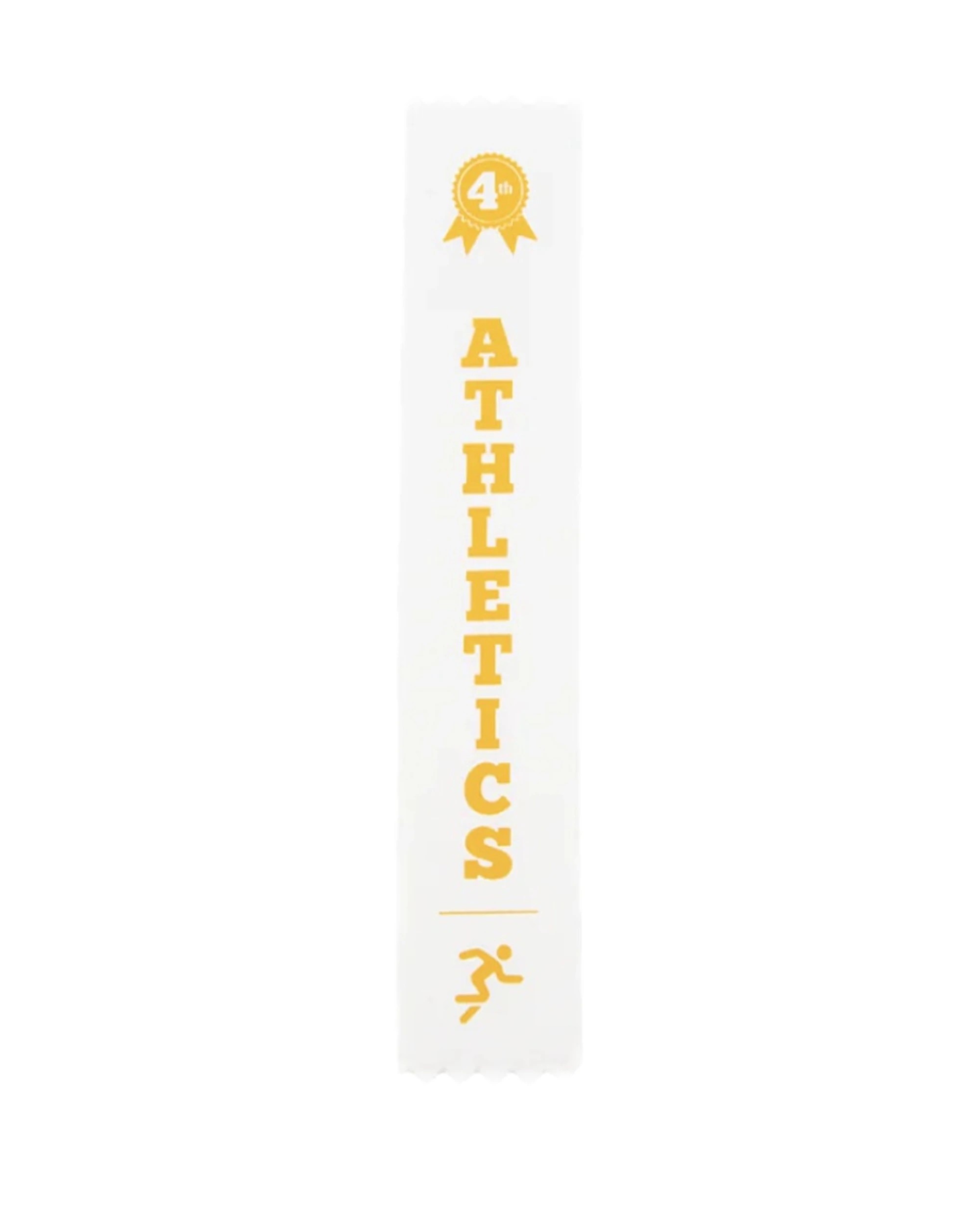 1 Victor Sports 100pc Athletics Ribbons 4th Place Polyester 3x17cm - White, 1 of 1
