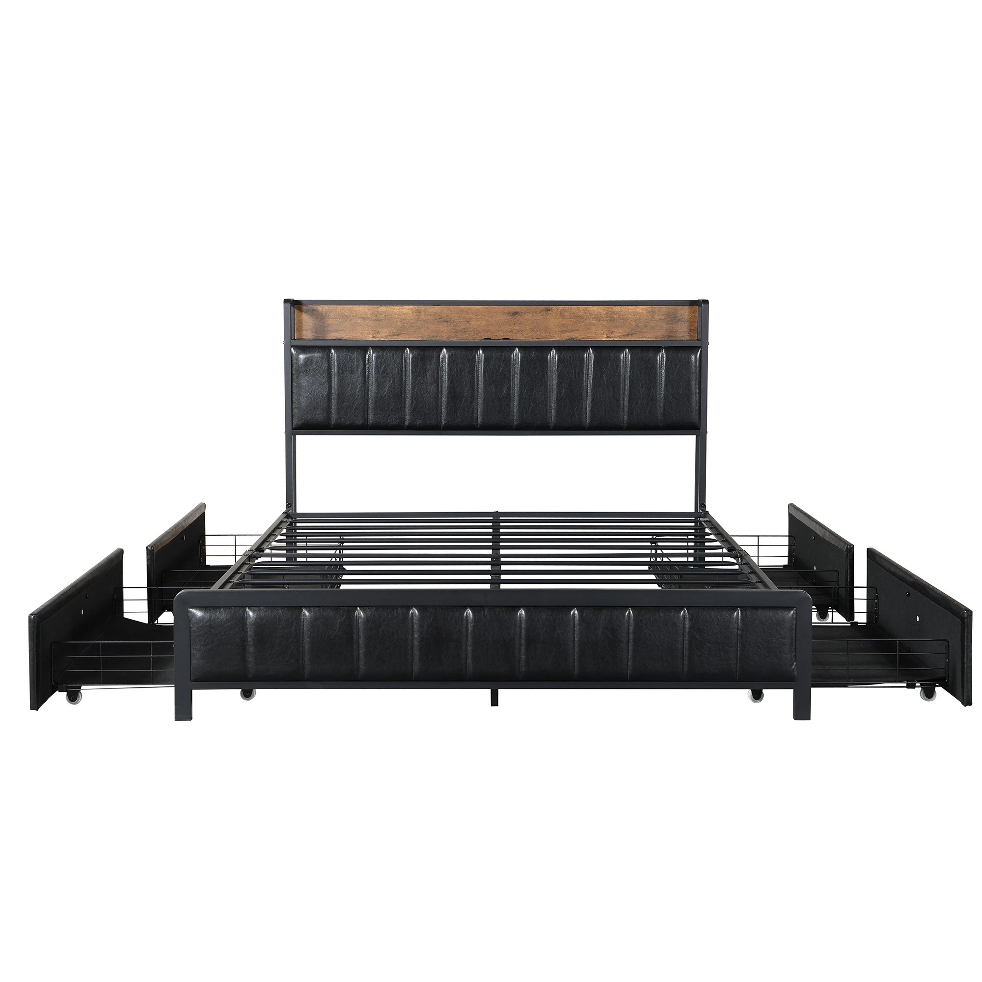 3 Levede Usb Port Bed Frame - Queen, 3 of 4