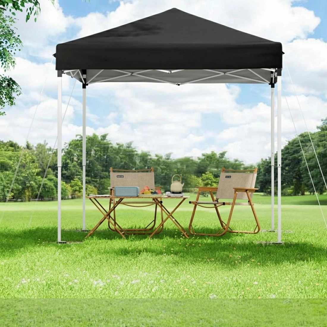 4 Instahut Gazebo 2x2m Outdoor Patio Garden Marquee Shade - Black, 4 of 6
