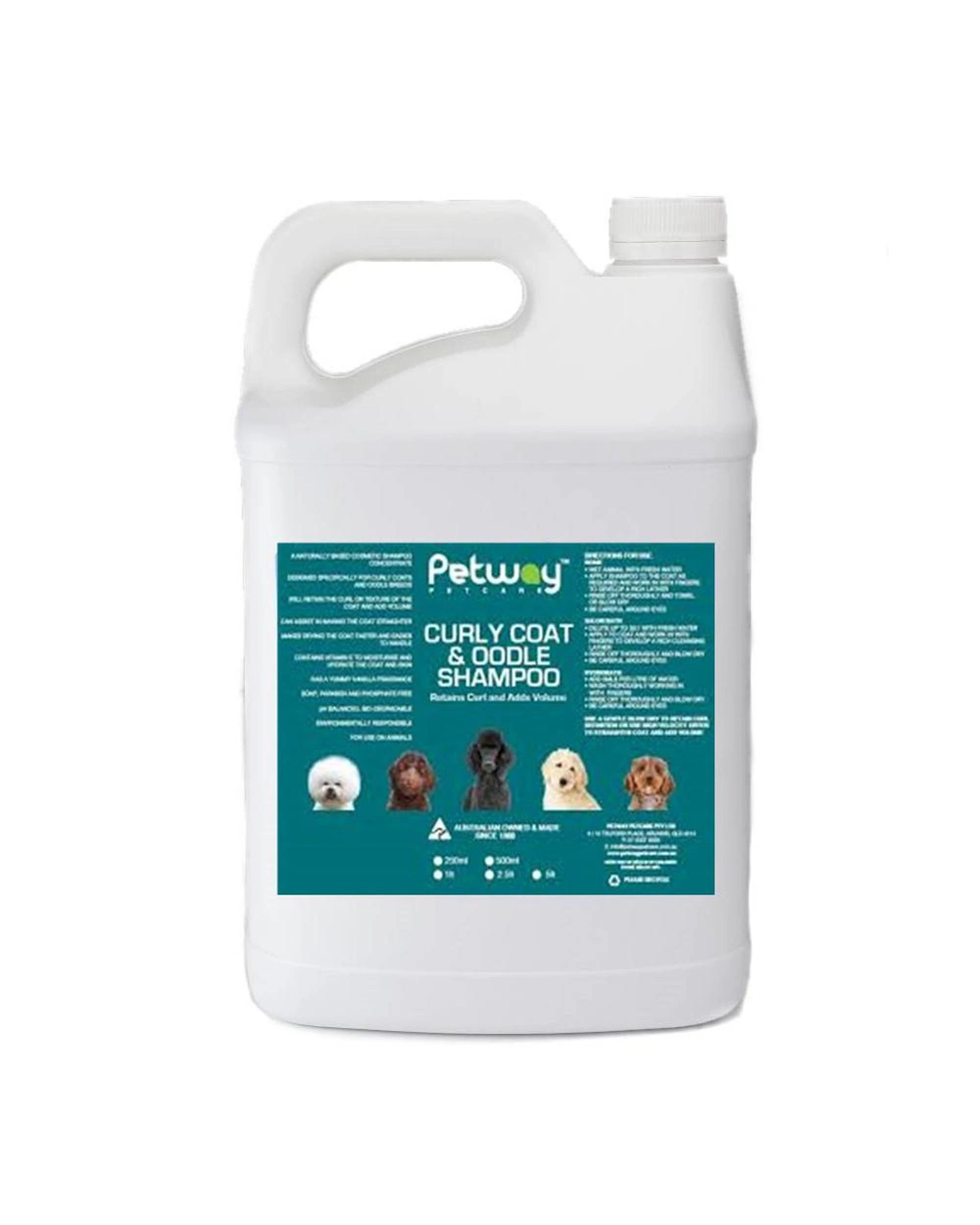 1 Petway Petcare Curly Coat & Oodle Dog Grooming Shampoo 5L, 1 of 1