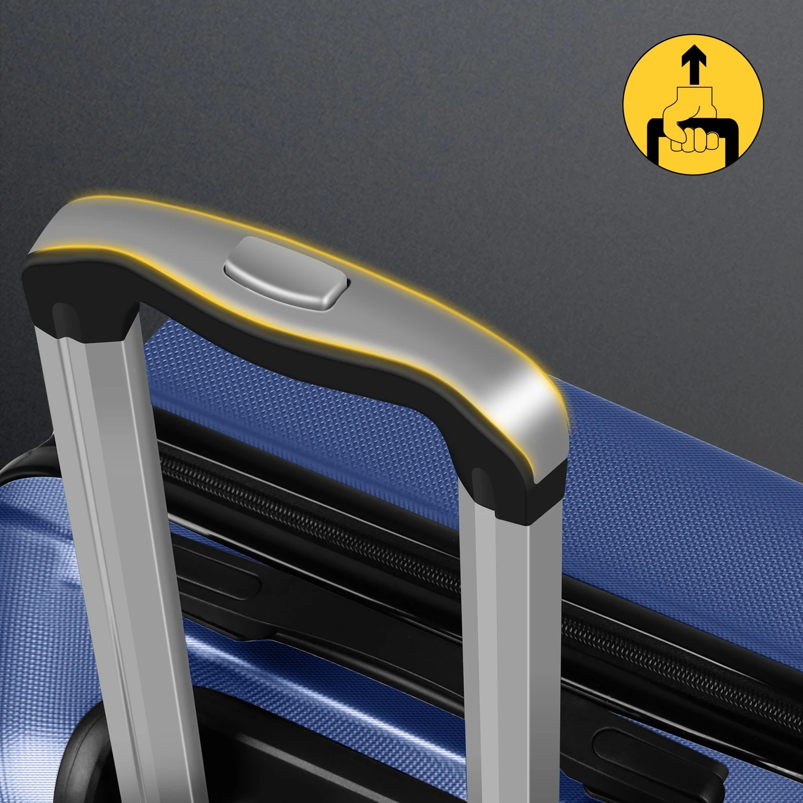 4 Alfordson Luggage 3PCS Set Suitcase Trolley TSA Carry on Hard Case - Blue, 4 of 10