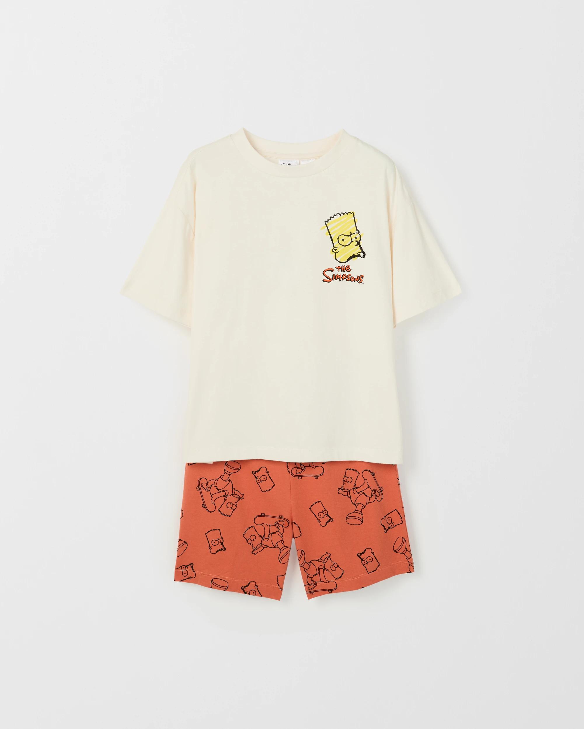 6 The Simpsons Australian Cotton Older Boys Oversized Knit Pyjama Set SIMPSONS, 6 of 7