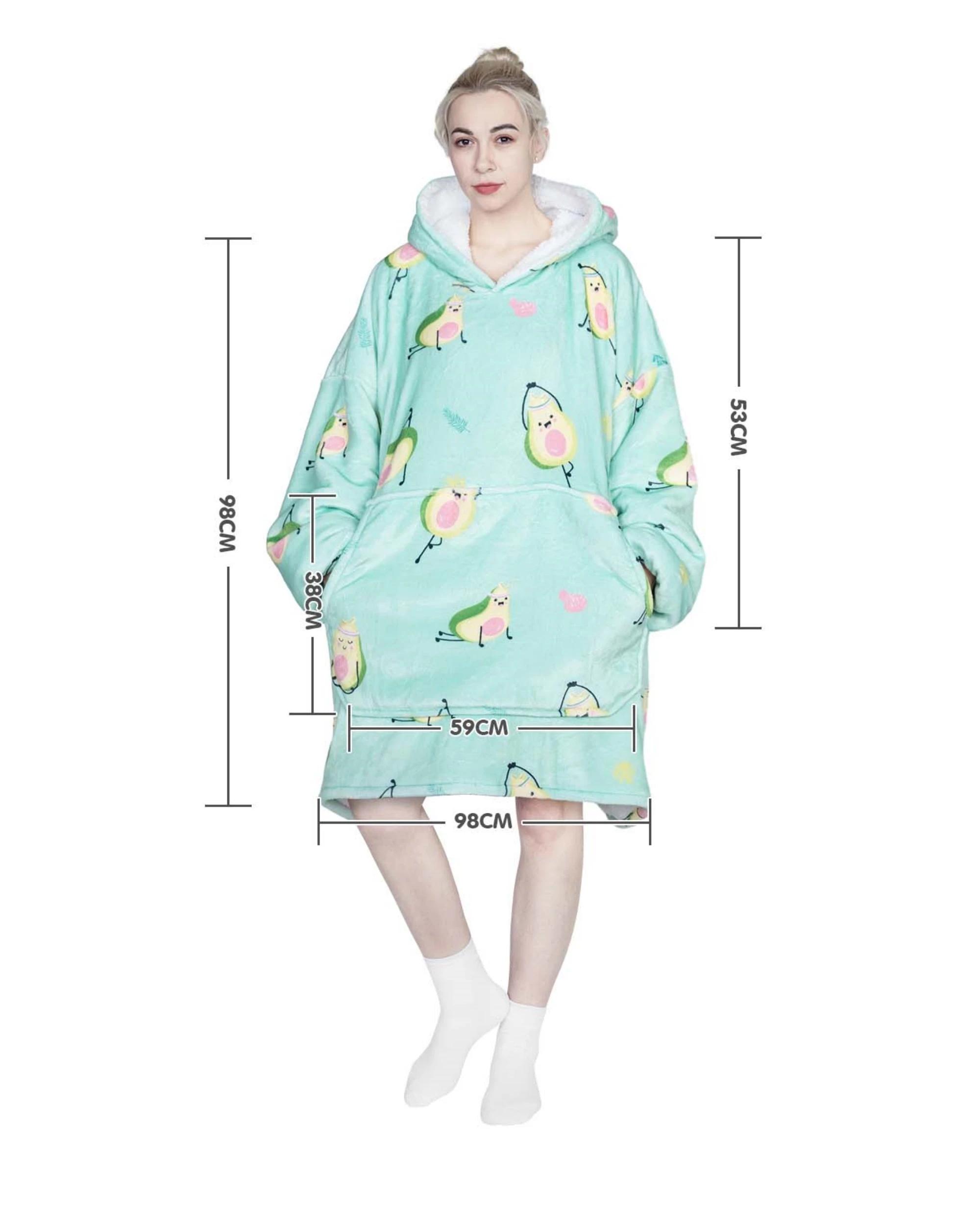 3 Advwin Winter Wearable Blanket Hoodie Adult Pink Point YOGA AVOCADO, 3 of 5