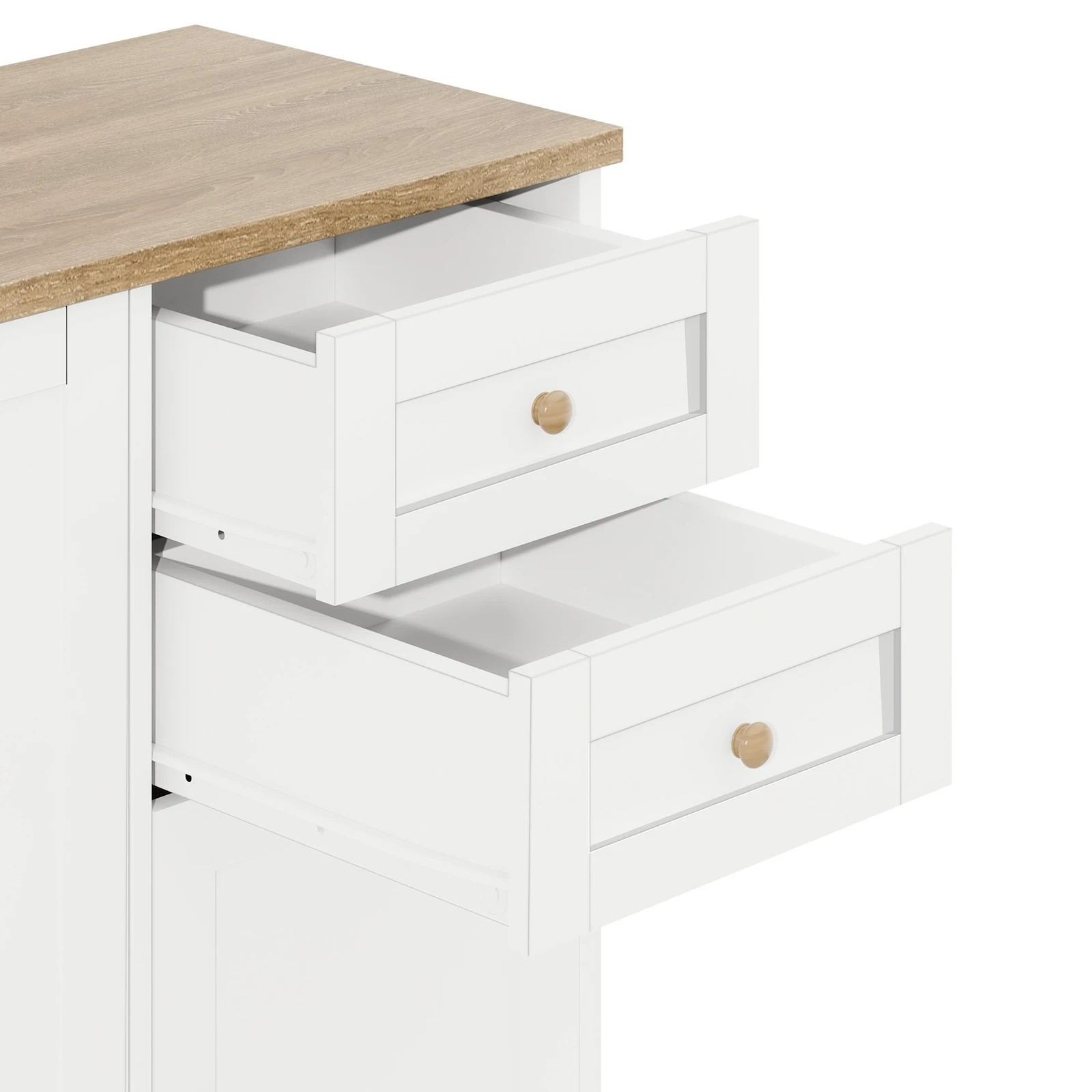 6 Alfordson Buffet Sideboard Cupboard Storage Cabinet Kitchen Hallway Doors White - White, 6 of 10