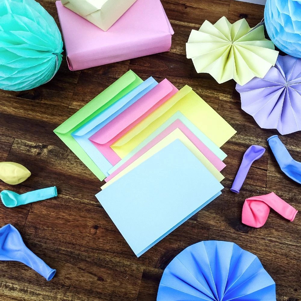 4 Quill A6 Cards and Envelopes Pastel 15 Pack, 4 of 4