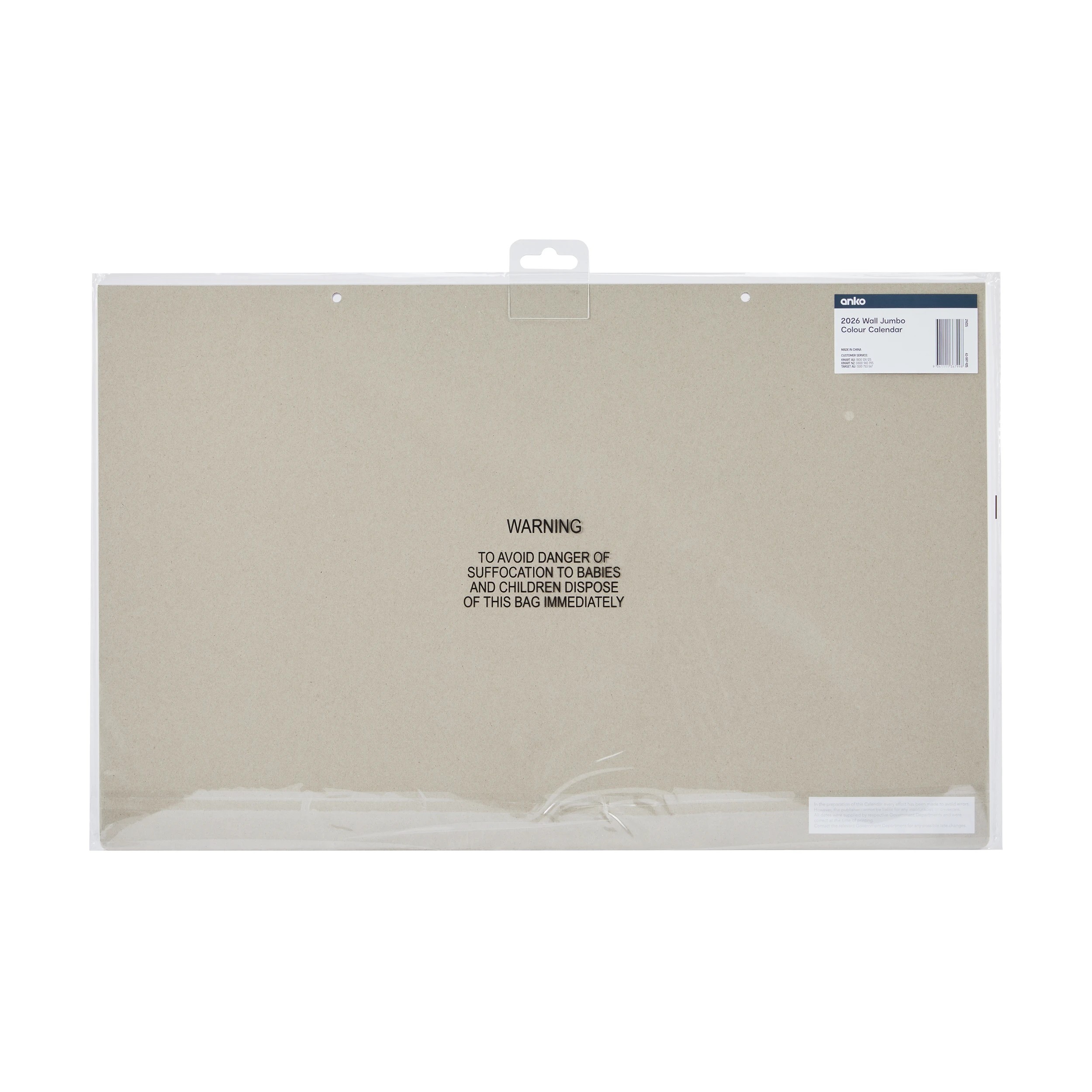 4 2026 Wall Jumbo Colour Calendar, 4 of 4