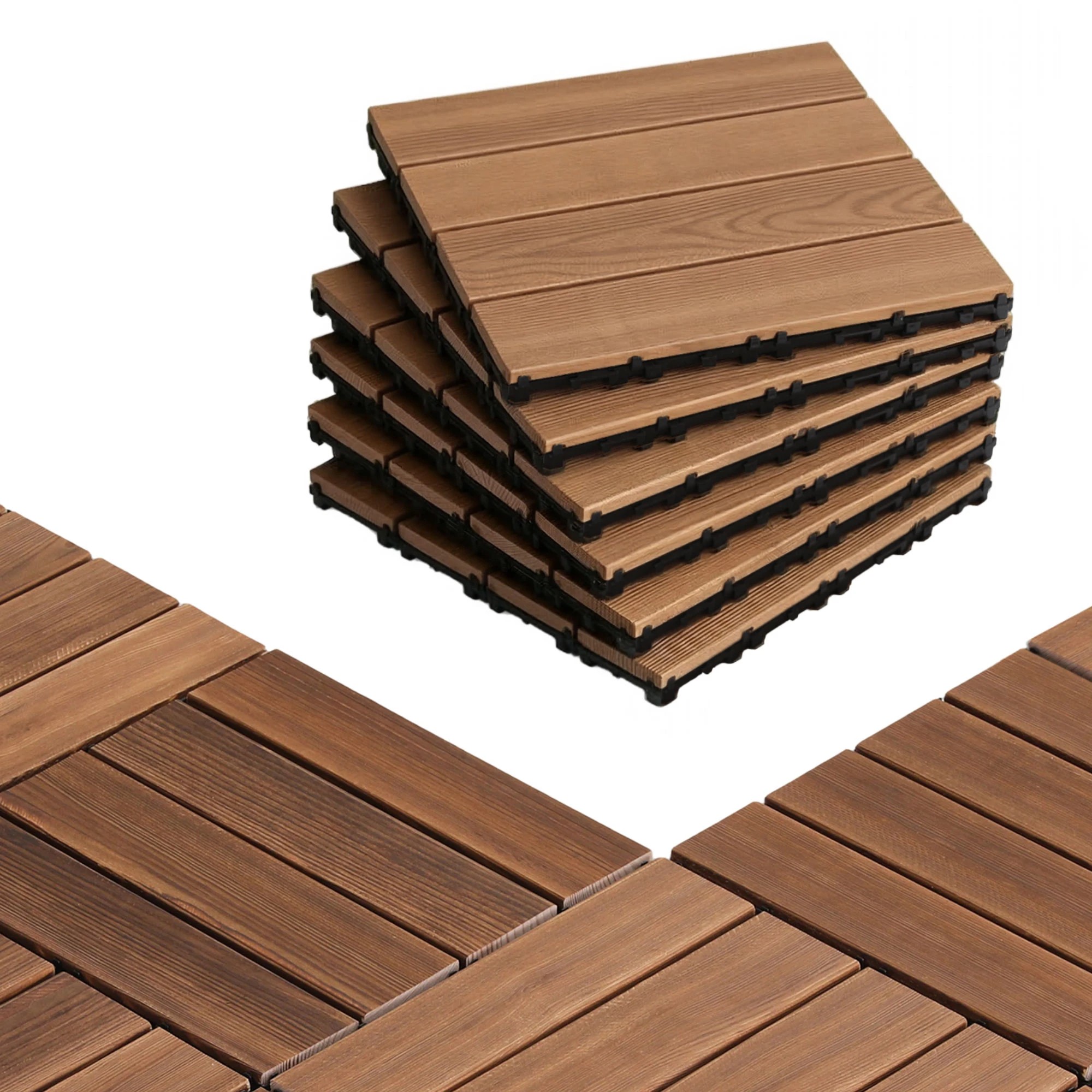 1 Gardeon 27PCS Wood Deck Tiles 30x30cm Interlocking Floor Tiles for Patio Balcony - Pink, 1 of 1